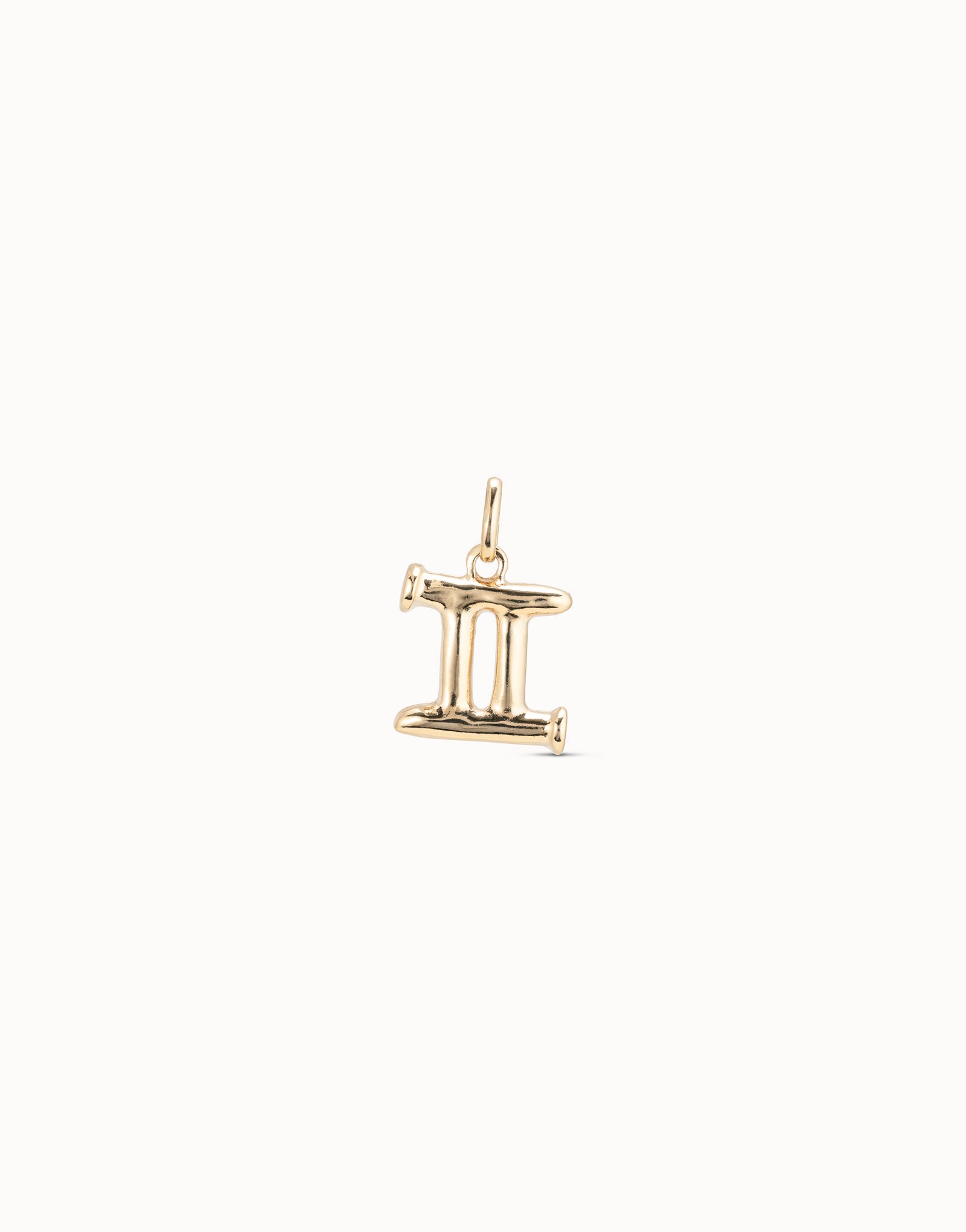 18K gold-plated Gemini shaped charm, Golden, large image number null