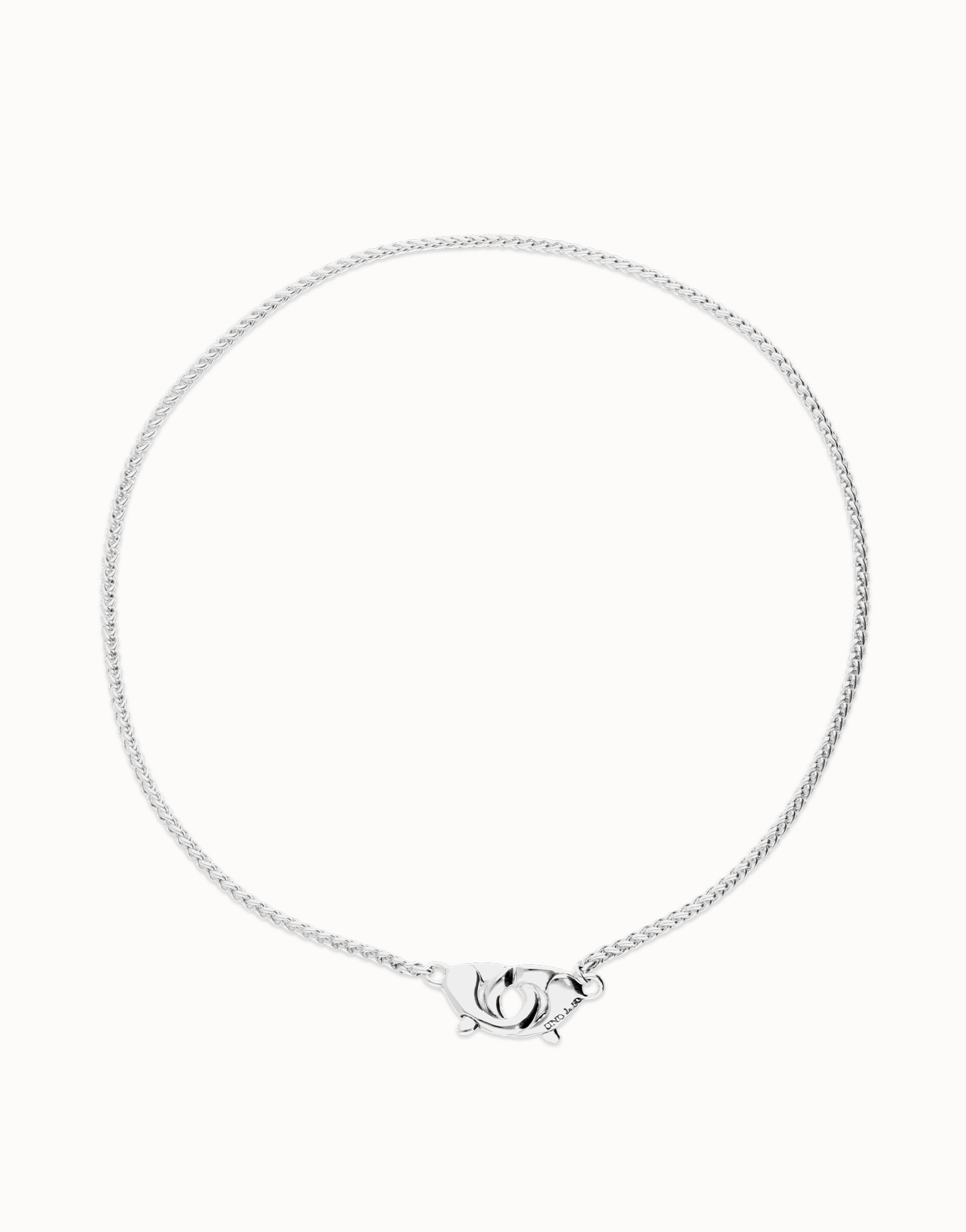 Necklace with intertwined carabiner, Silver, large thumbnail