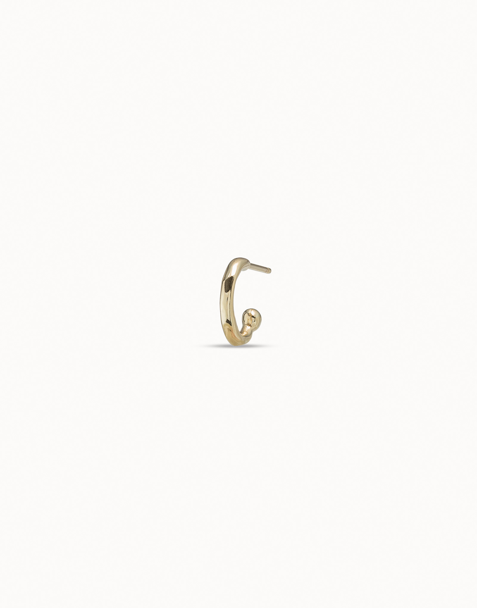 18K gold-plated hoop piercing, Golden, large image number null