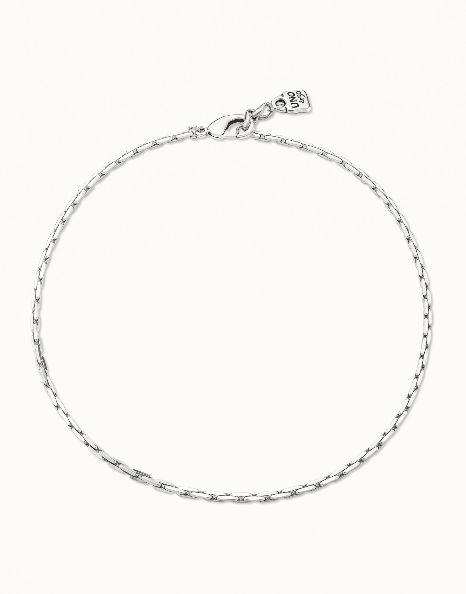 Sterling silver-plated link necklace, Silver, large image number null