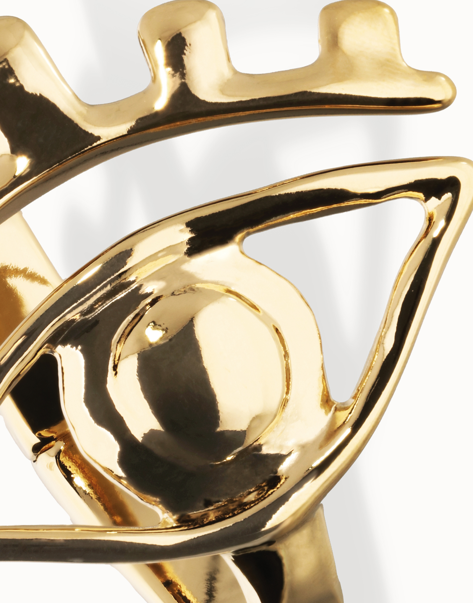 Gold rigid bracelet with eye, Golden, large thumbnail