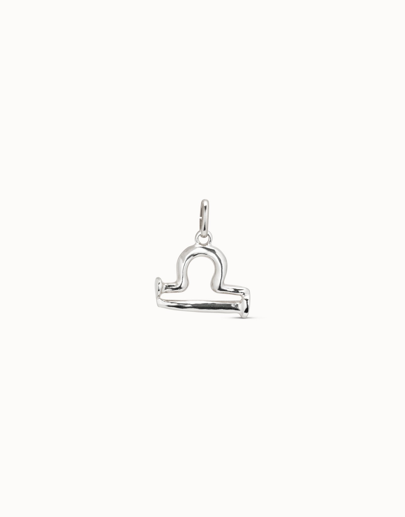 Charm bañado en plata de ley con forma de signo libra, Plateado, large image number null