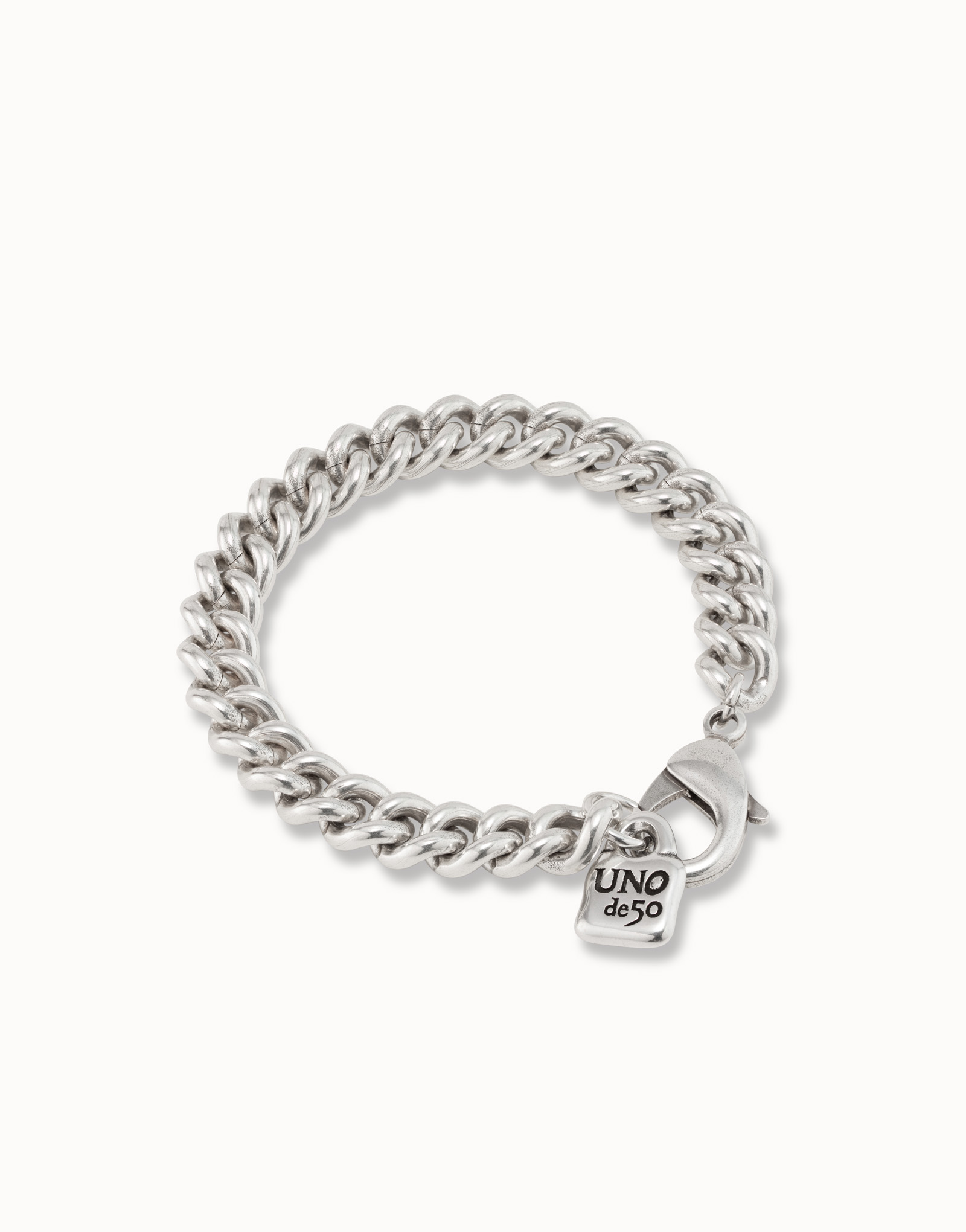 Sterling silver-plated chain bracelet, , large image number null