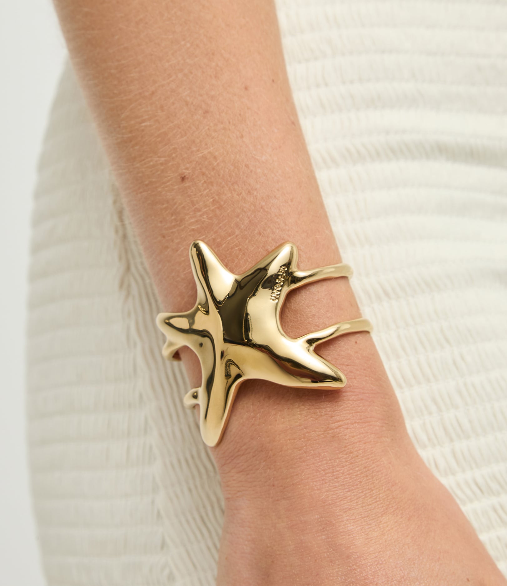 Doble bangle bracelet with starfish