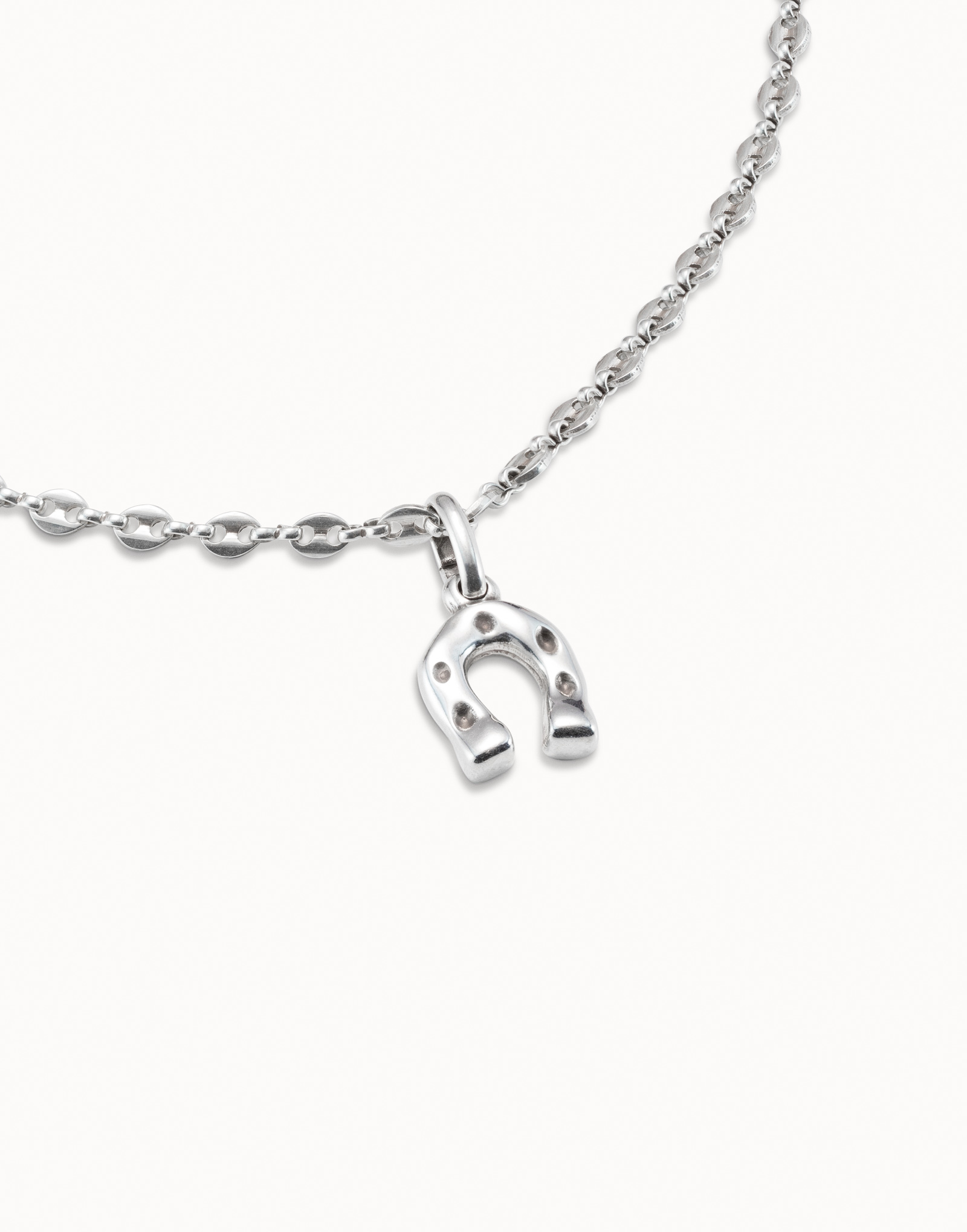 Sterling silver-plated short chain, Silver, large image number null