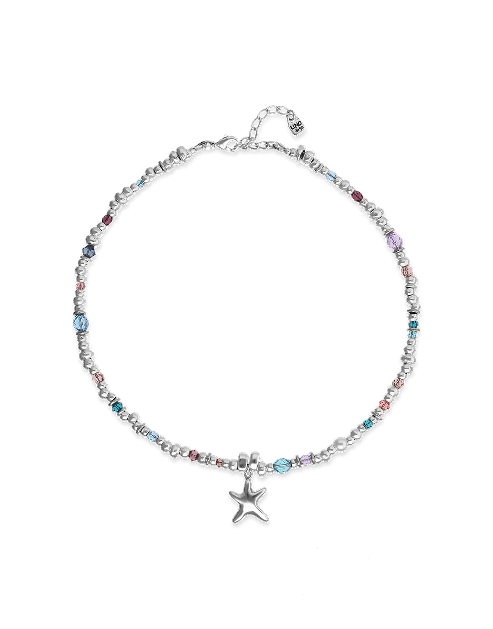 Necklace with crystals and small starfish