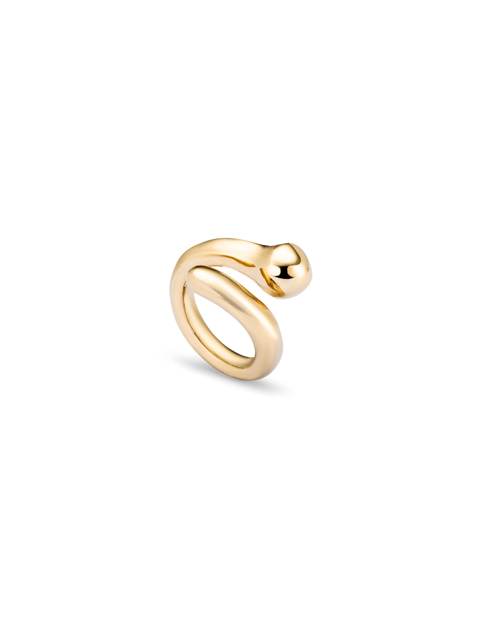 18K gold-plated ring, Golden, large image number null