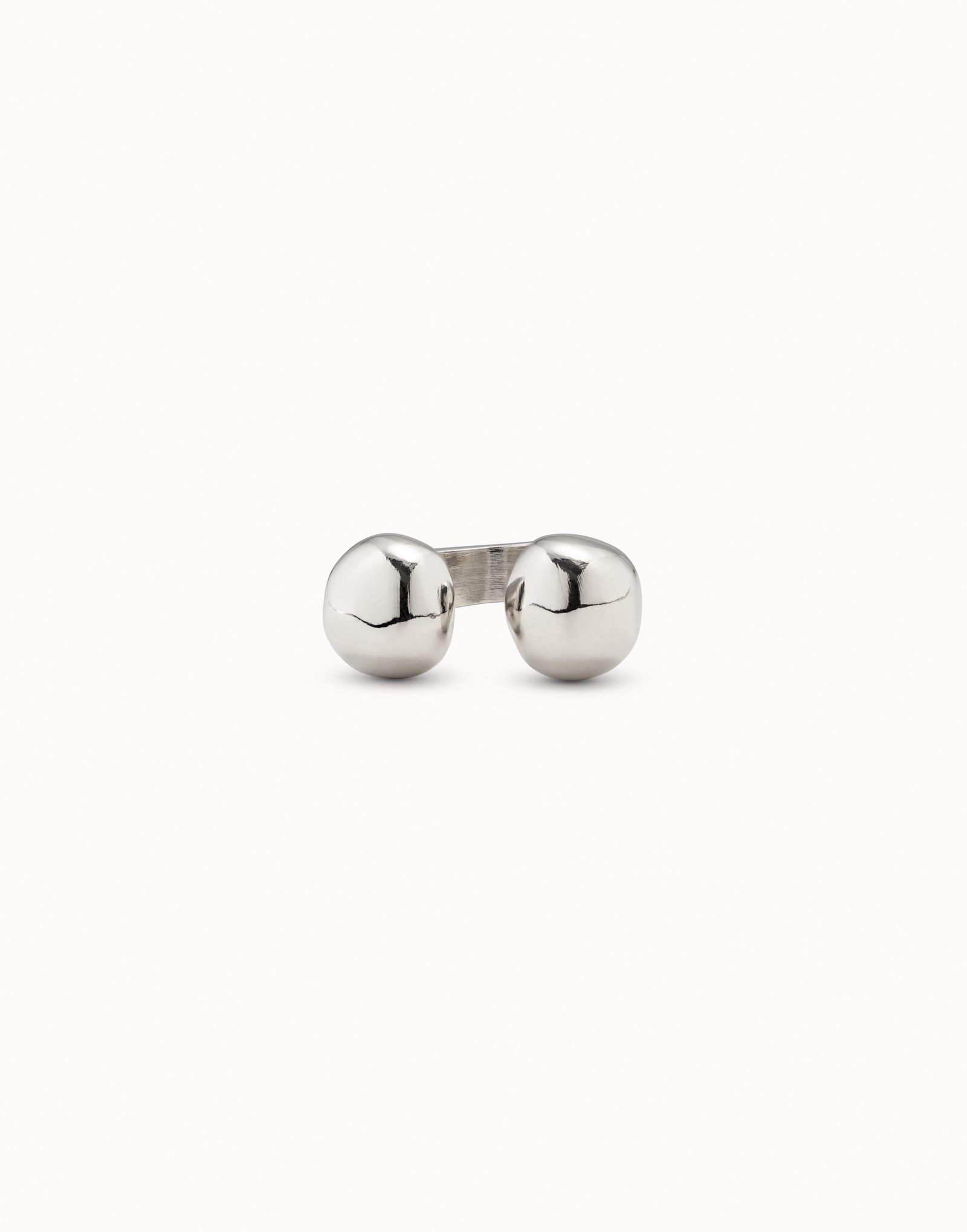 Sterling silver-plated beads ring, , large image number null