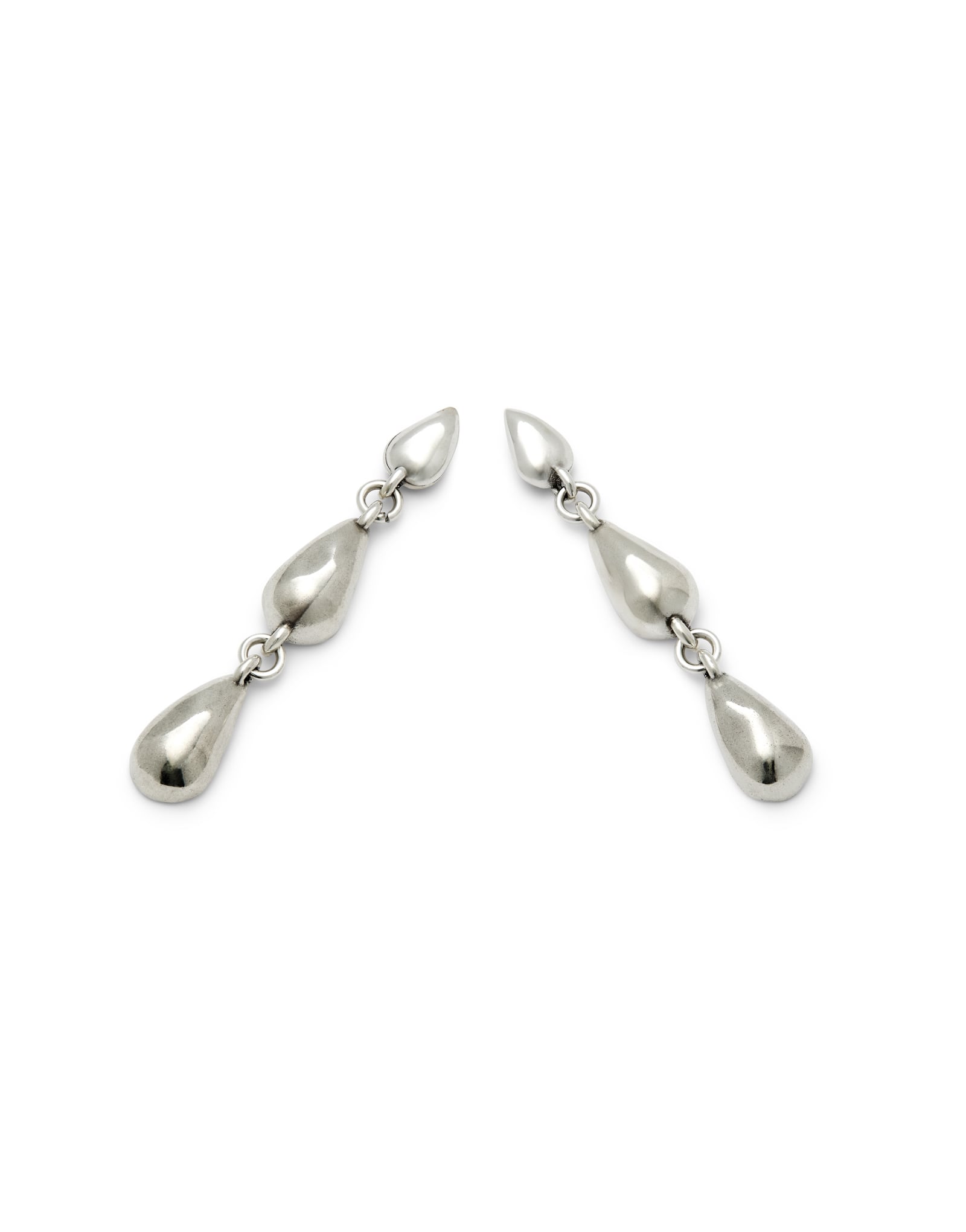 Linked Teardrop Drop Earrings