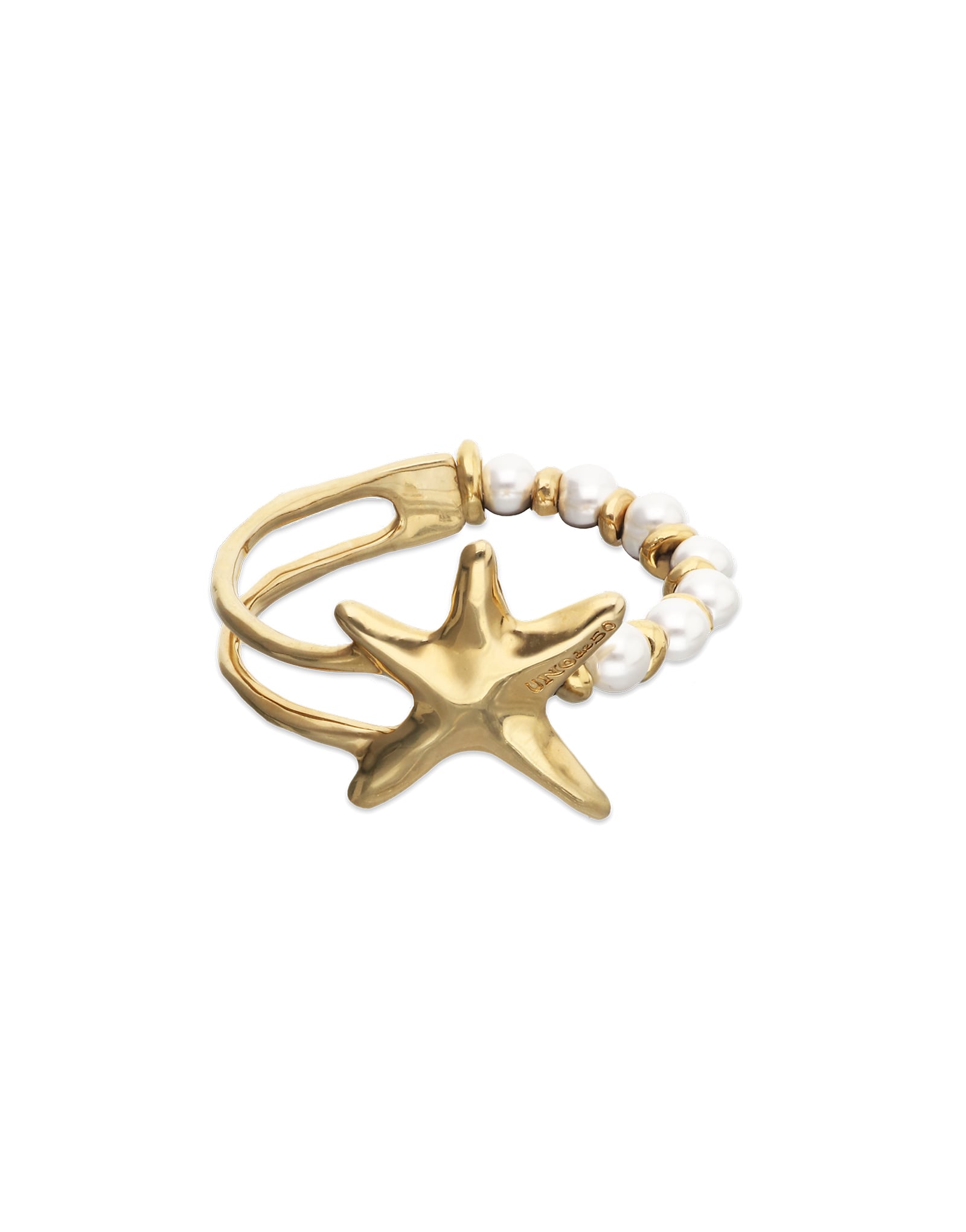 Unode50 Gold Bracelet With Pearls And Starfish