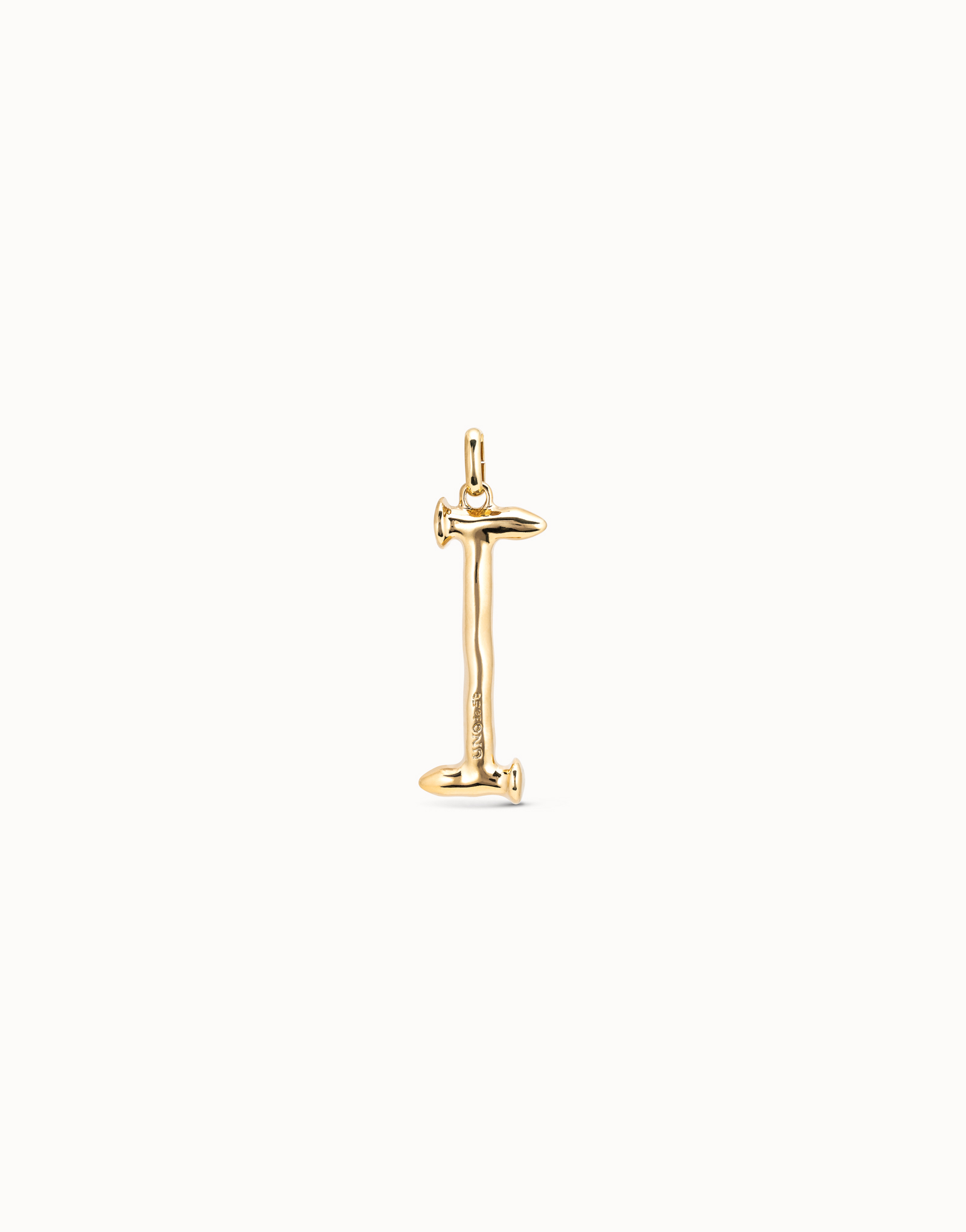 18K gold-plated letter I pendant, Golden, large image number null