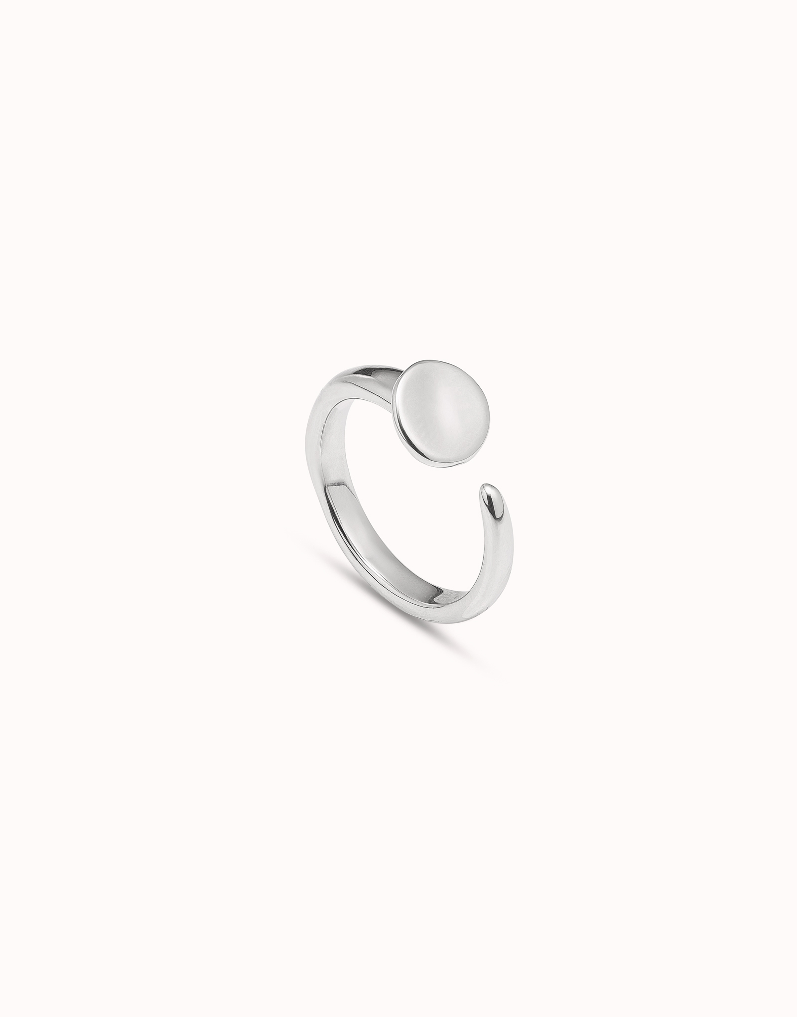 Sterling silver-plated nail shaped ring, Silver, large image number null