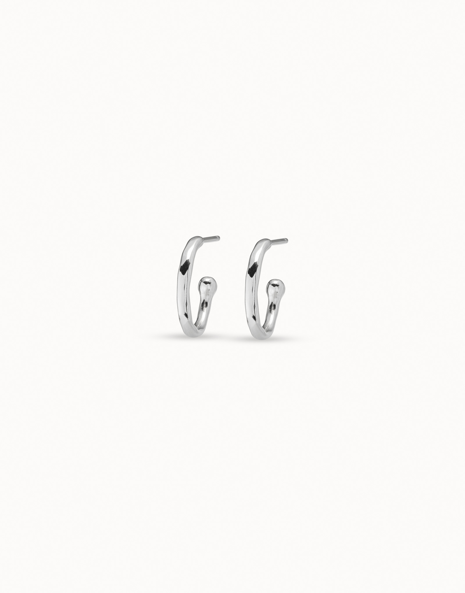 Orecchini a forma di cerchio placcati argento Sterling, Argent, large image number null