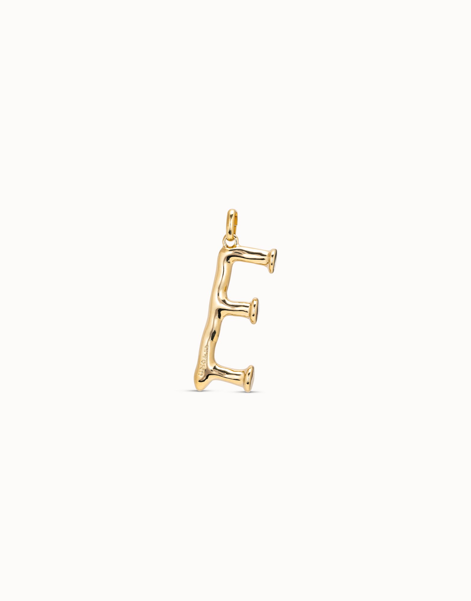 18K gold-plated letter E pendant, Golden, large image number null