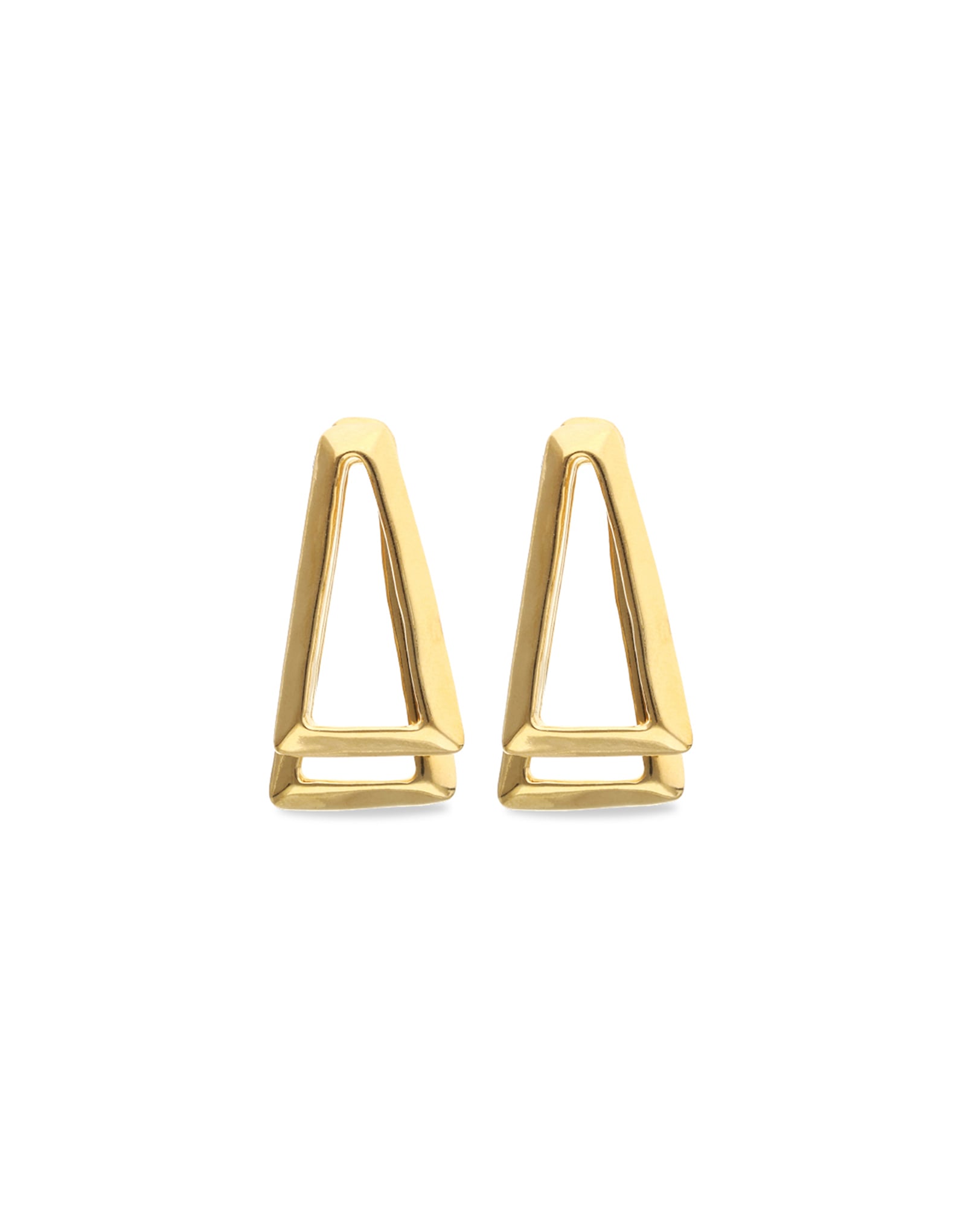 Double triangular earrings