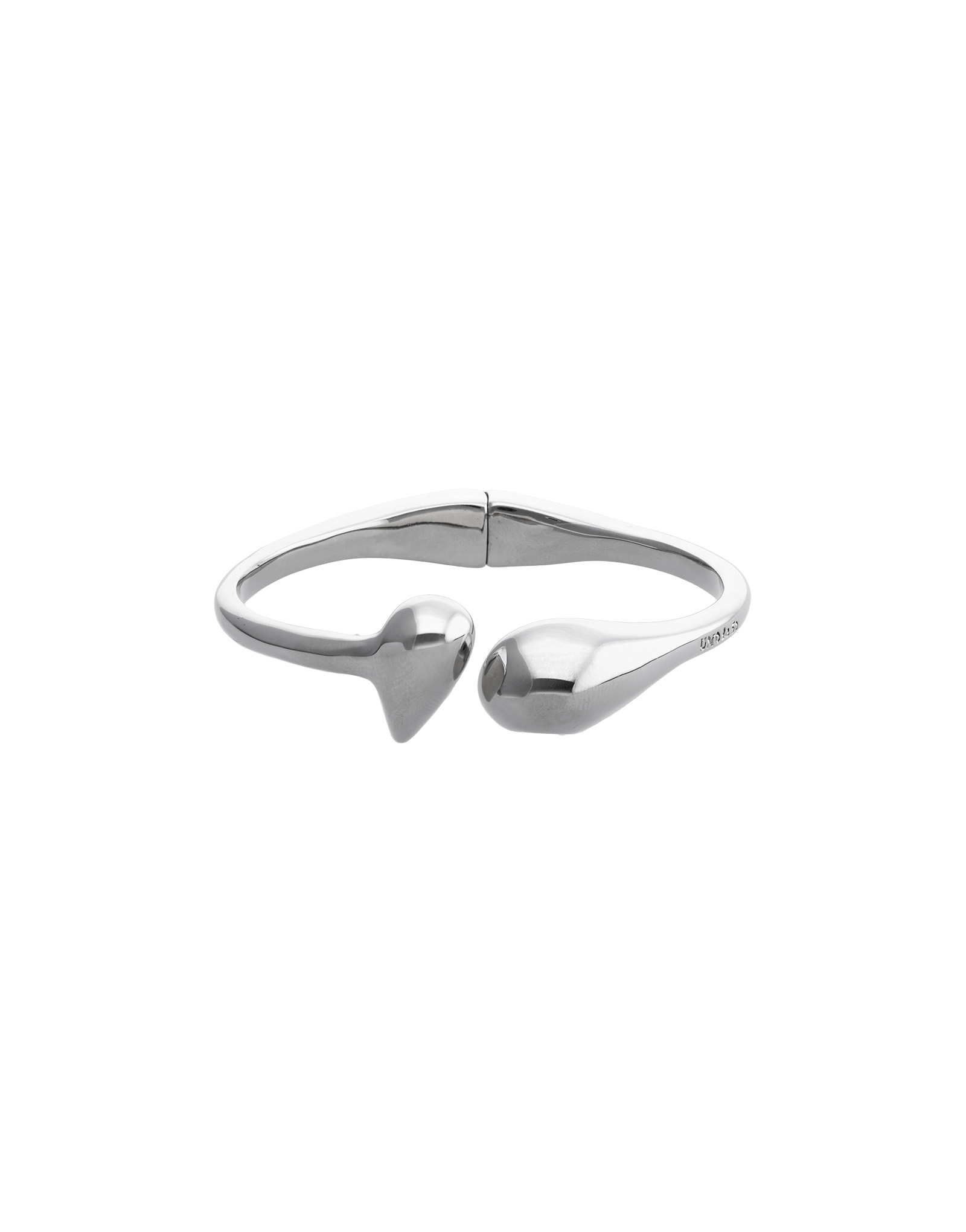 Bangle bracelet with rounded shapes