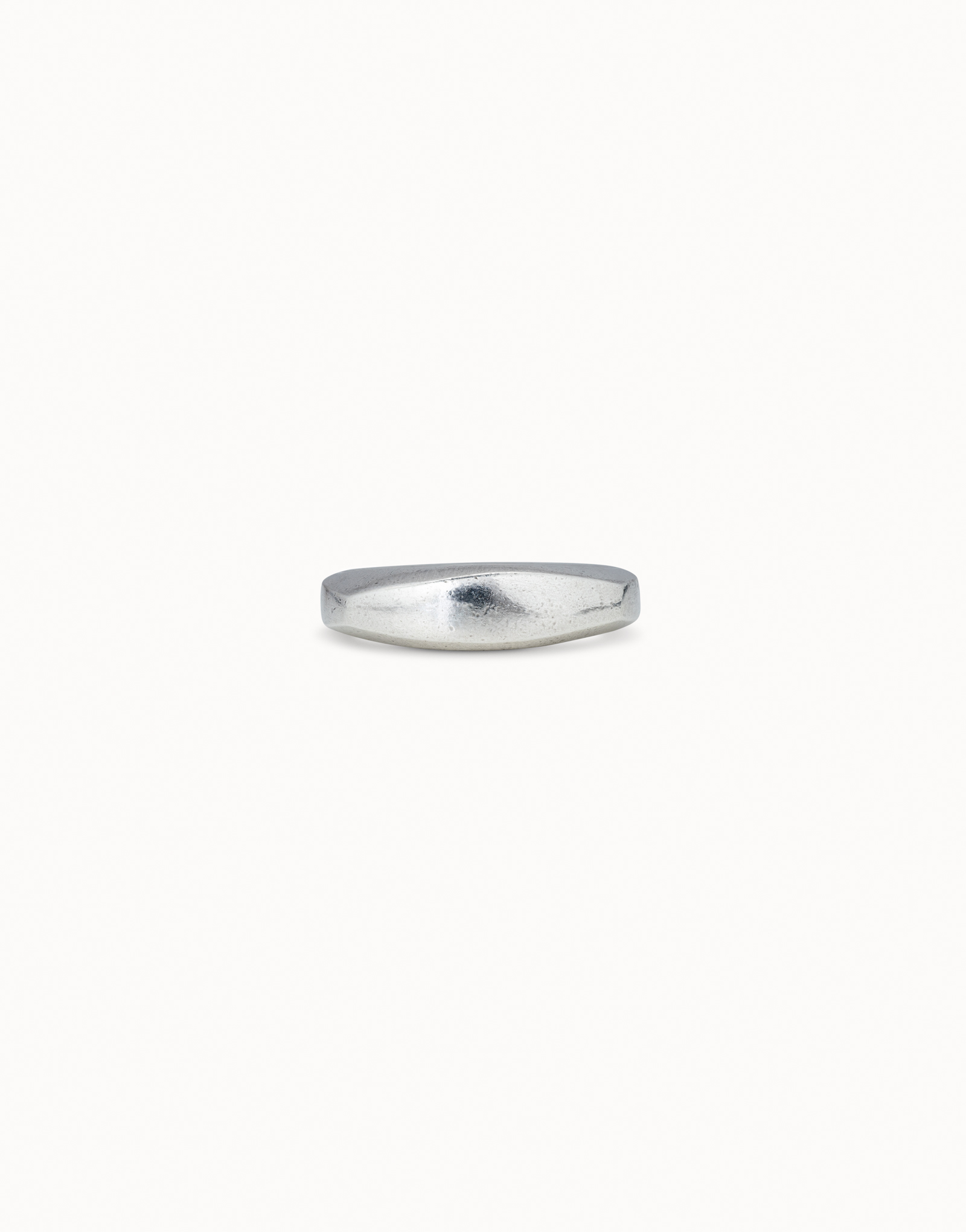 Bague plaquée argent irrégulière, Argent, large image number null