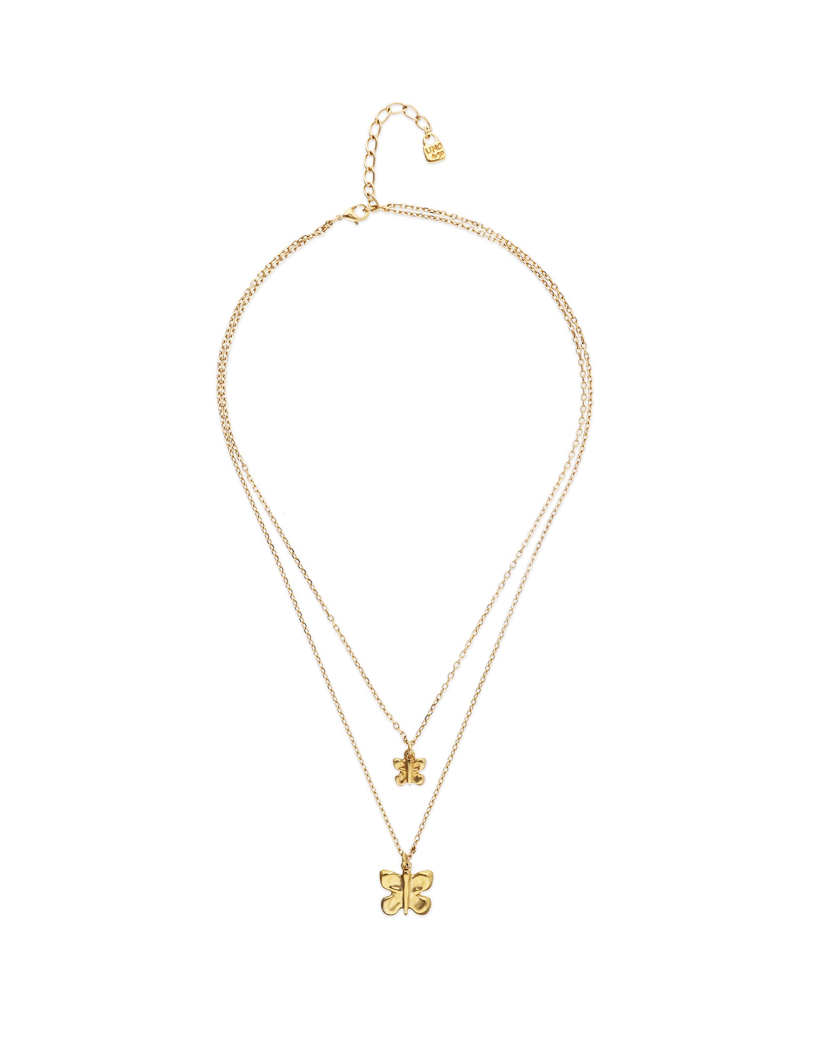 Double necklace with butterflies