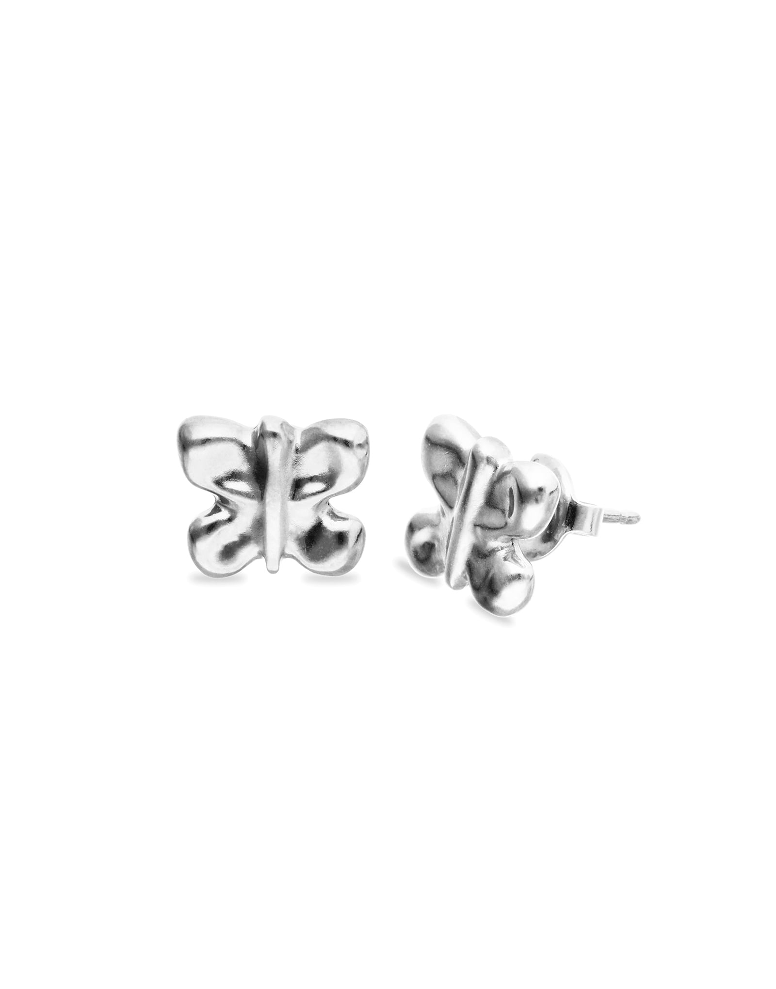 Stud earrings with a butterfly shape