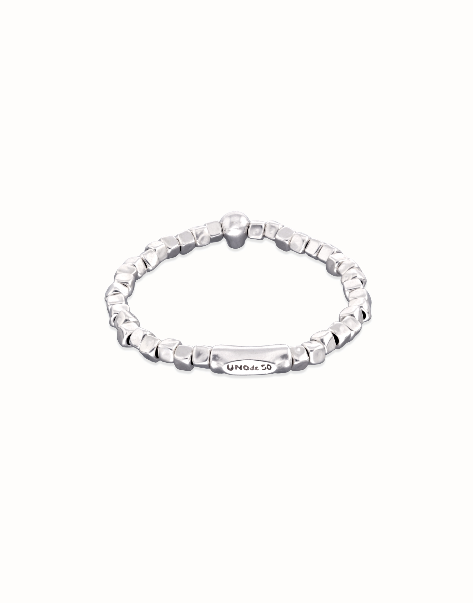 Vivaday Bracciale Elastico Uomo Donna Gotico Teschio – Perline 8mm In Diaspro Americano E Zirconi, 18 Cm, YA5150