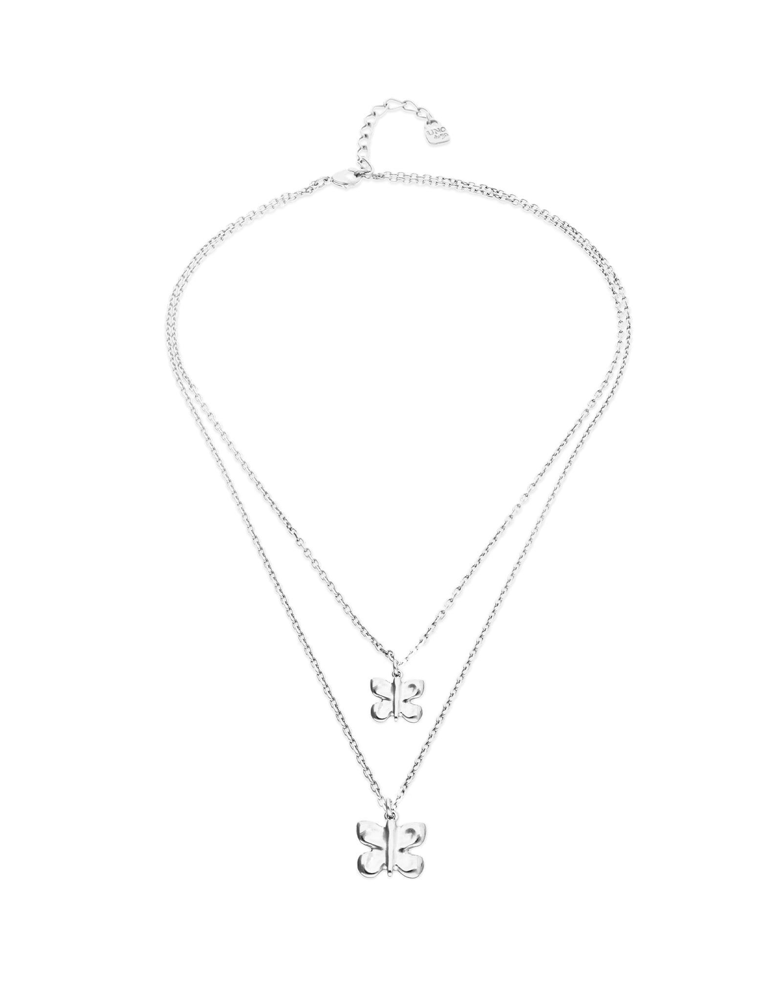 Double necklace with butterflies