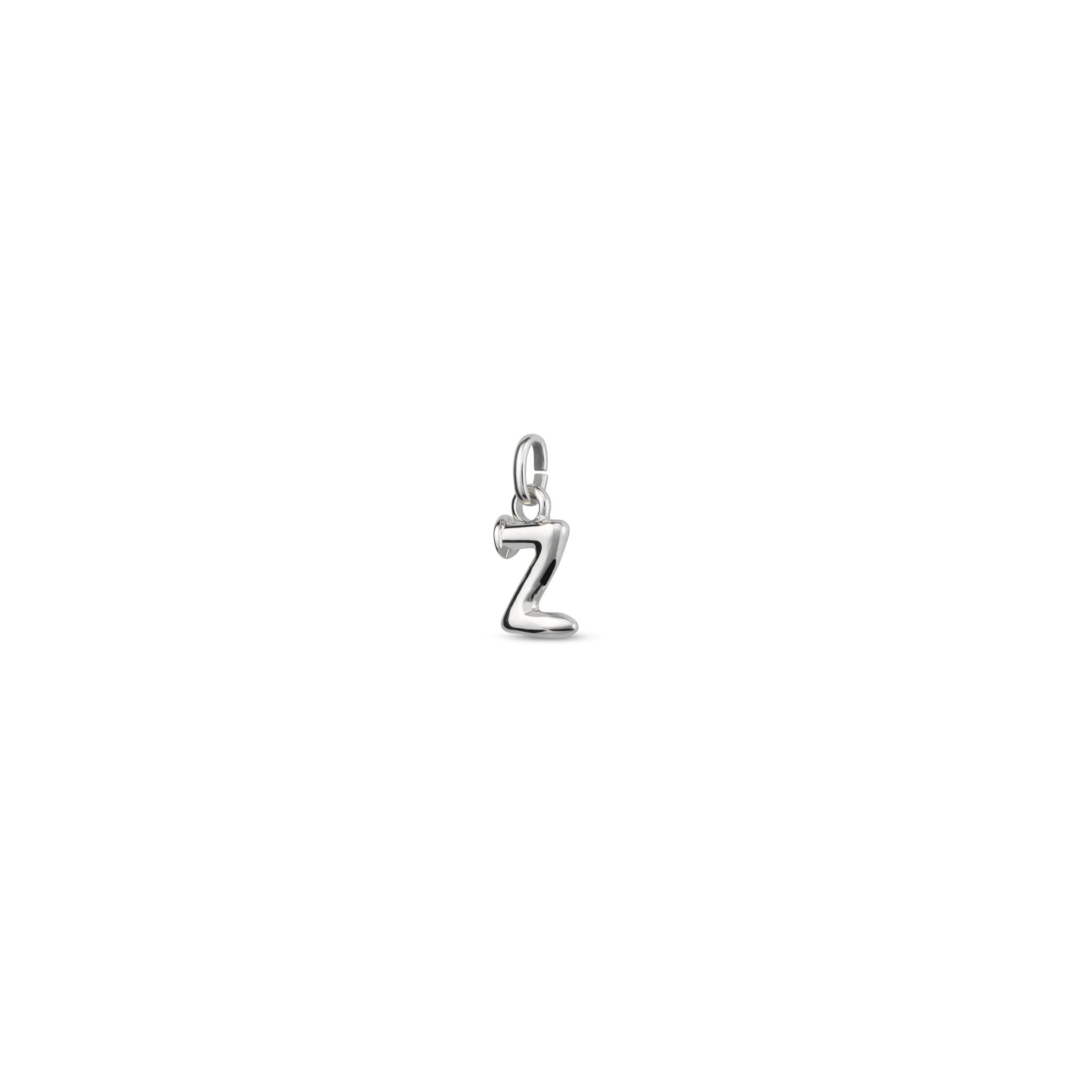 Alphabet Letter Z Charm Sterling Silver - Made in the USA