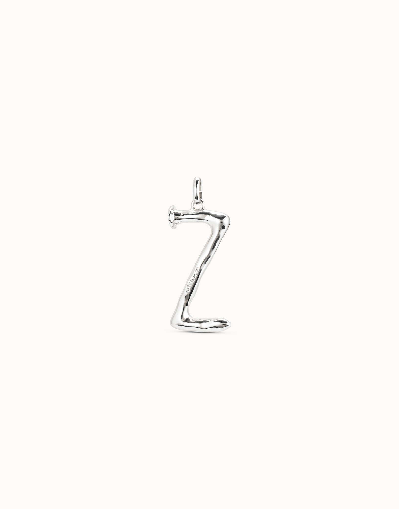 Sterling silver-plated letter Z pendant, Silver, large image number null