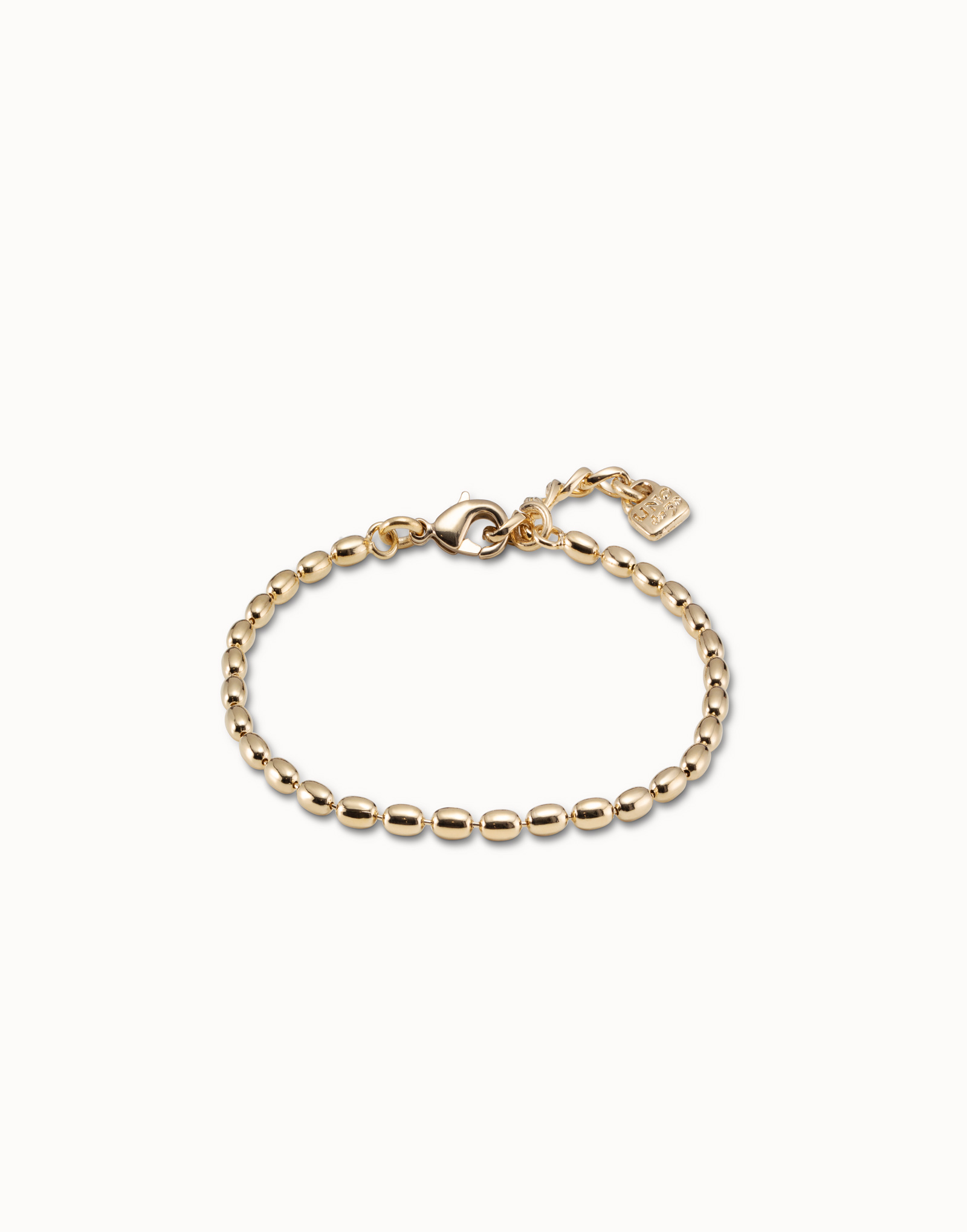 18K gold-plated small oval links chain with carabiner clasp, Golden, large image number null