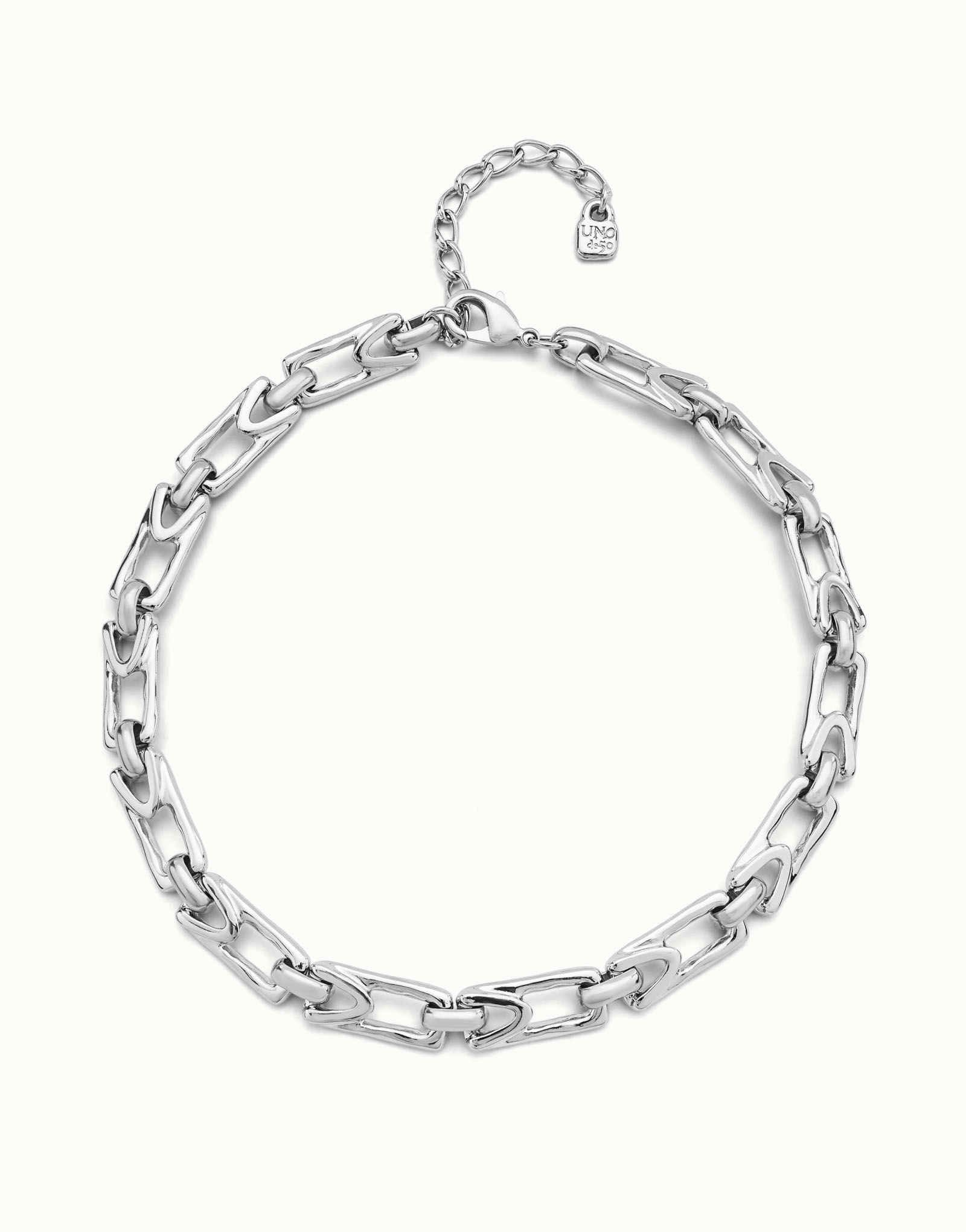 Collana placcata argento Sterling a maglie rettangolari, Argent, large image number null