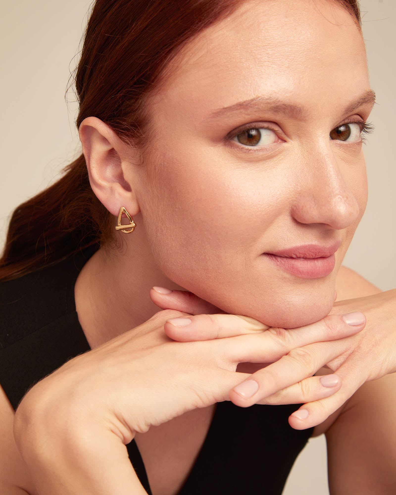 2 Pairs Stainless Steel Polished Oval Drop Dangle Hoop Earrings For Women PE30