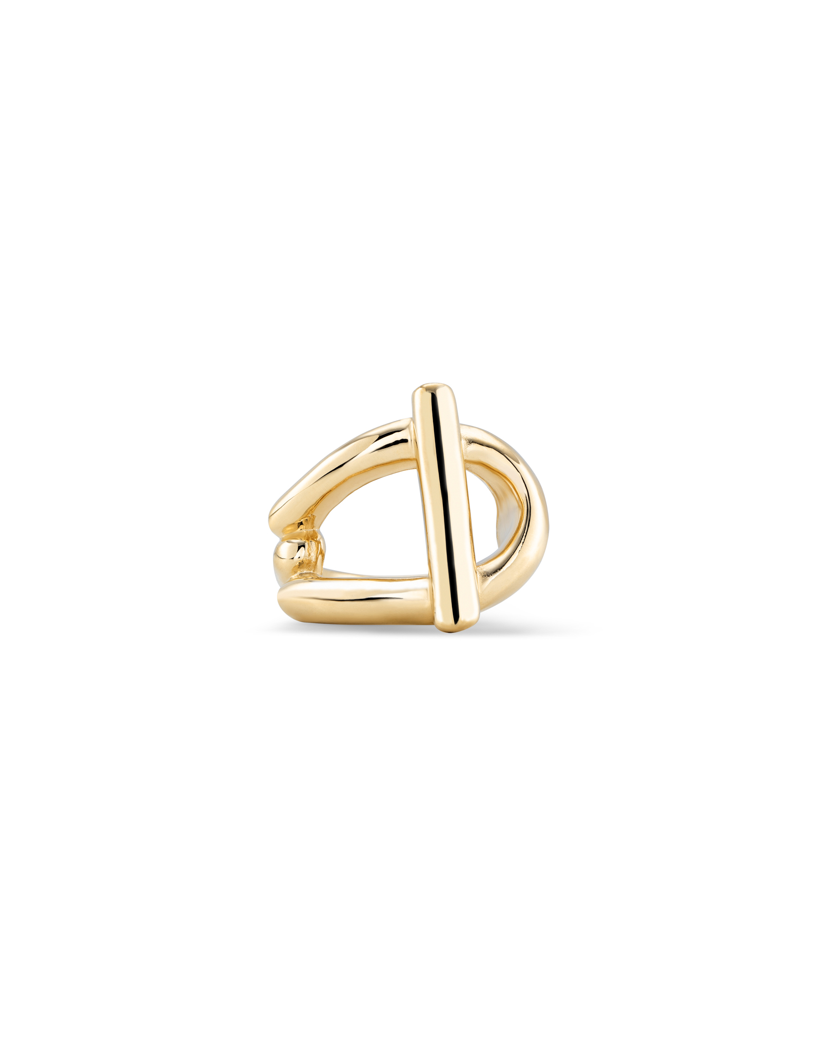 18K gold-plated ring, Golden, large image number null
