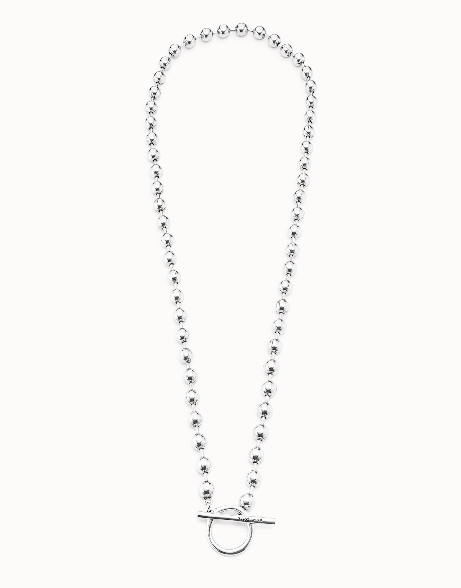 Collier long plaqué argent avec chaîne, Argent, large image number null