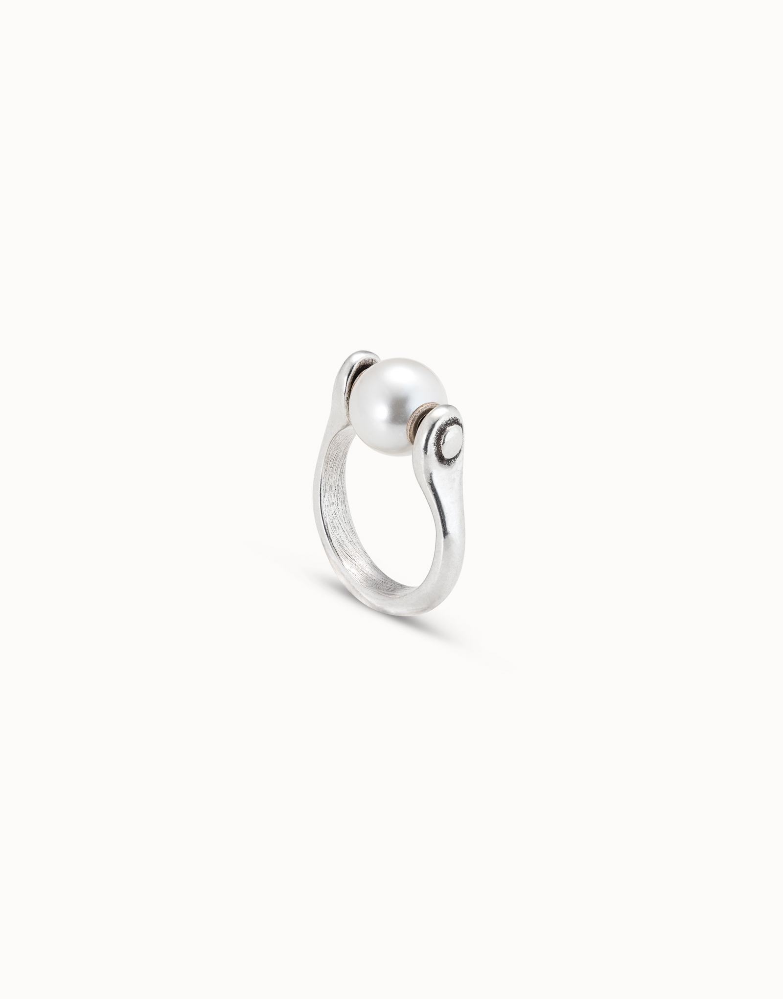 Anello placcato argento Sterling con perla, Argent, large image number null