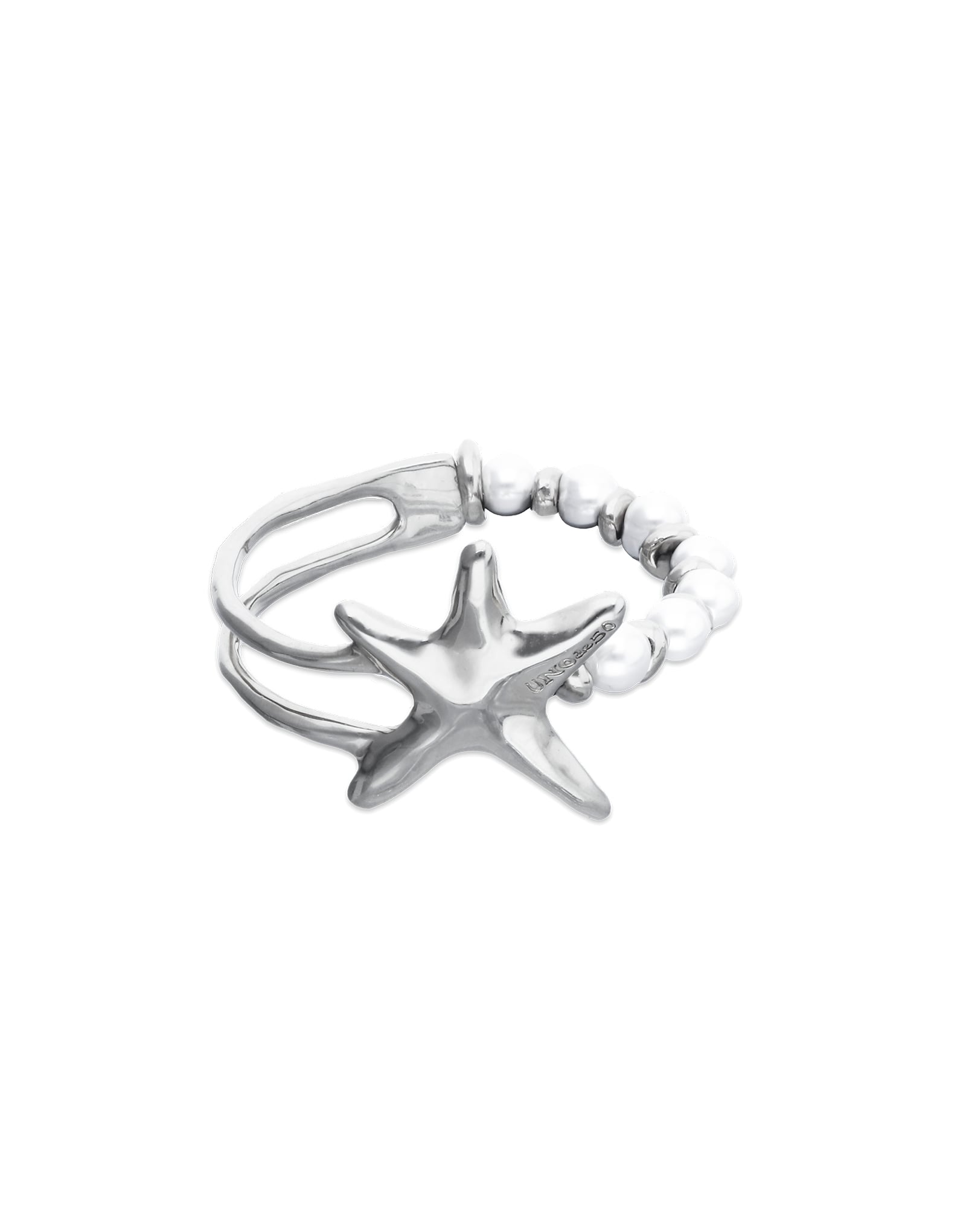 Unode50 Silver Bracelet With Pearls And Starfish