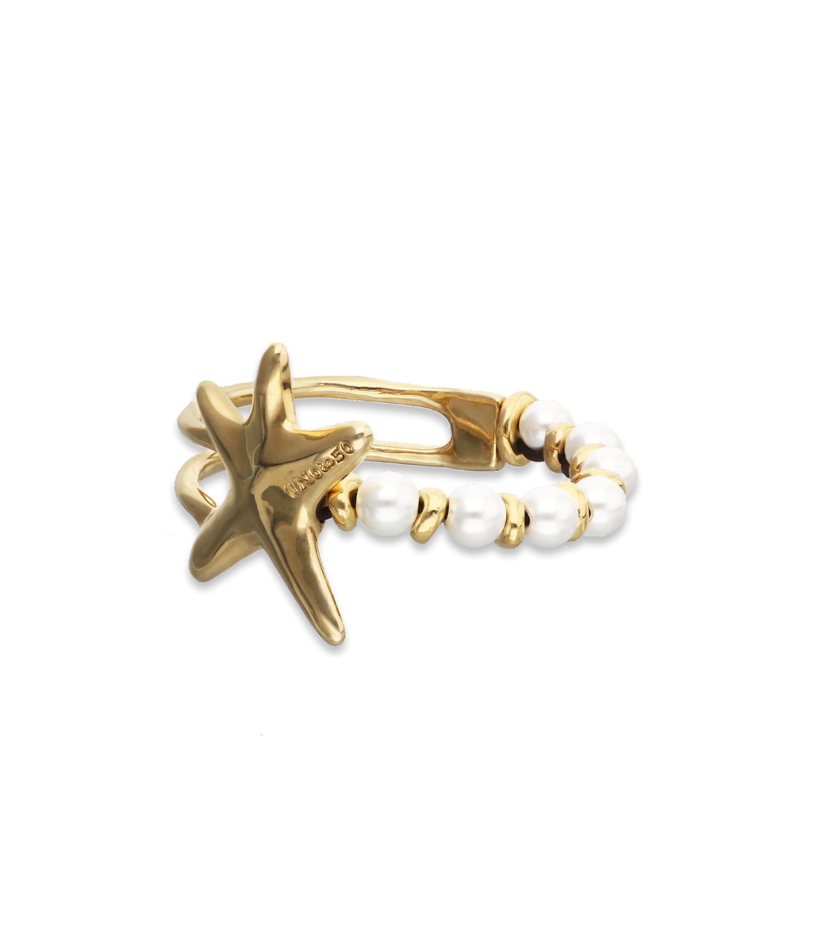 Bracelet with pearls and starfish