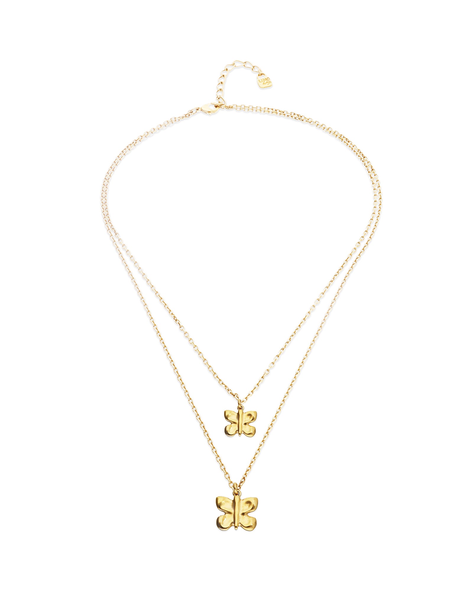 Double necklace with butterflies