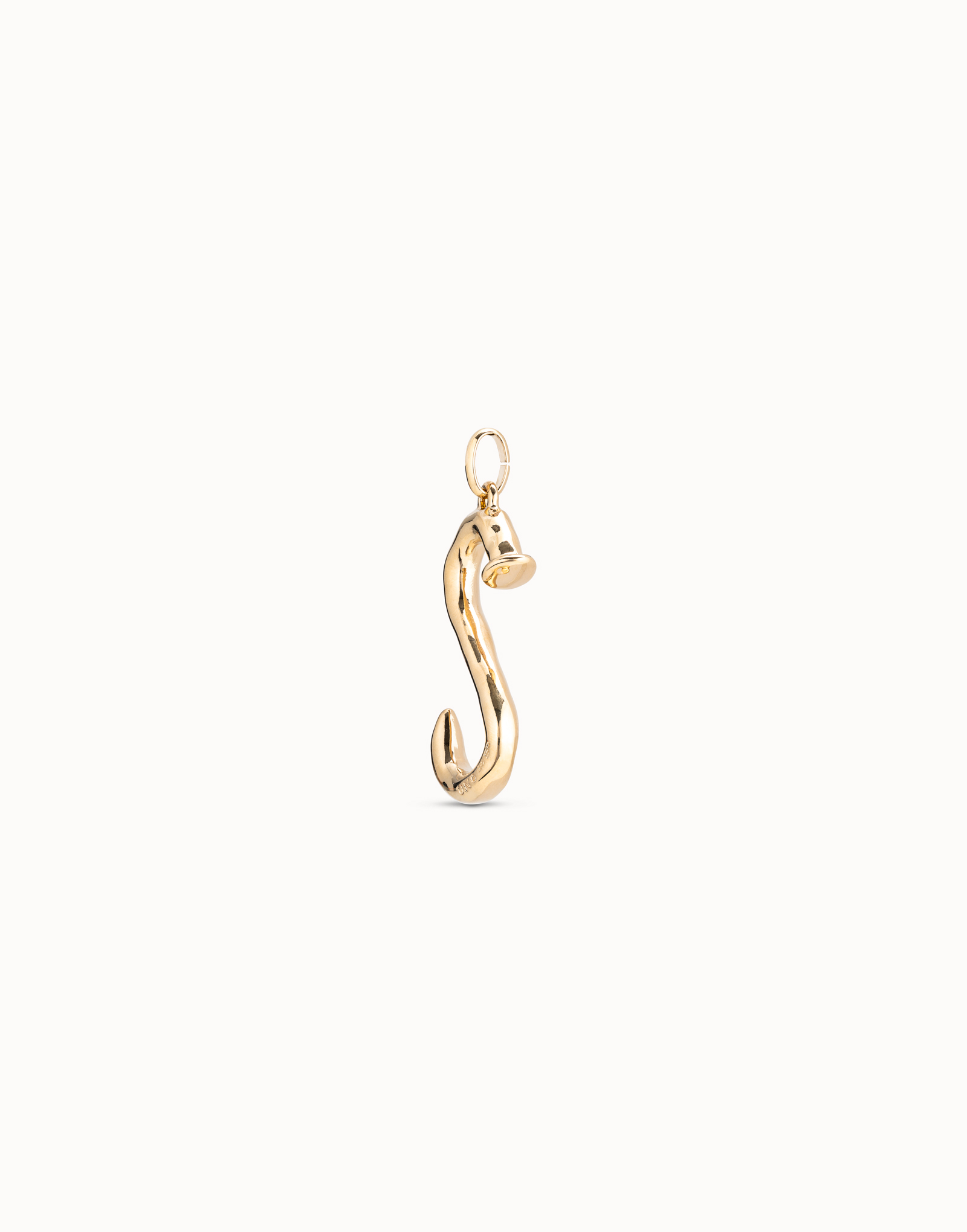 18K gold-plated letter S pendant, Golden, large image number null