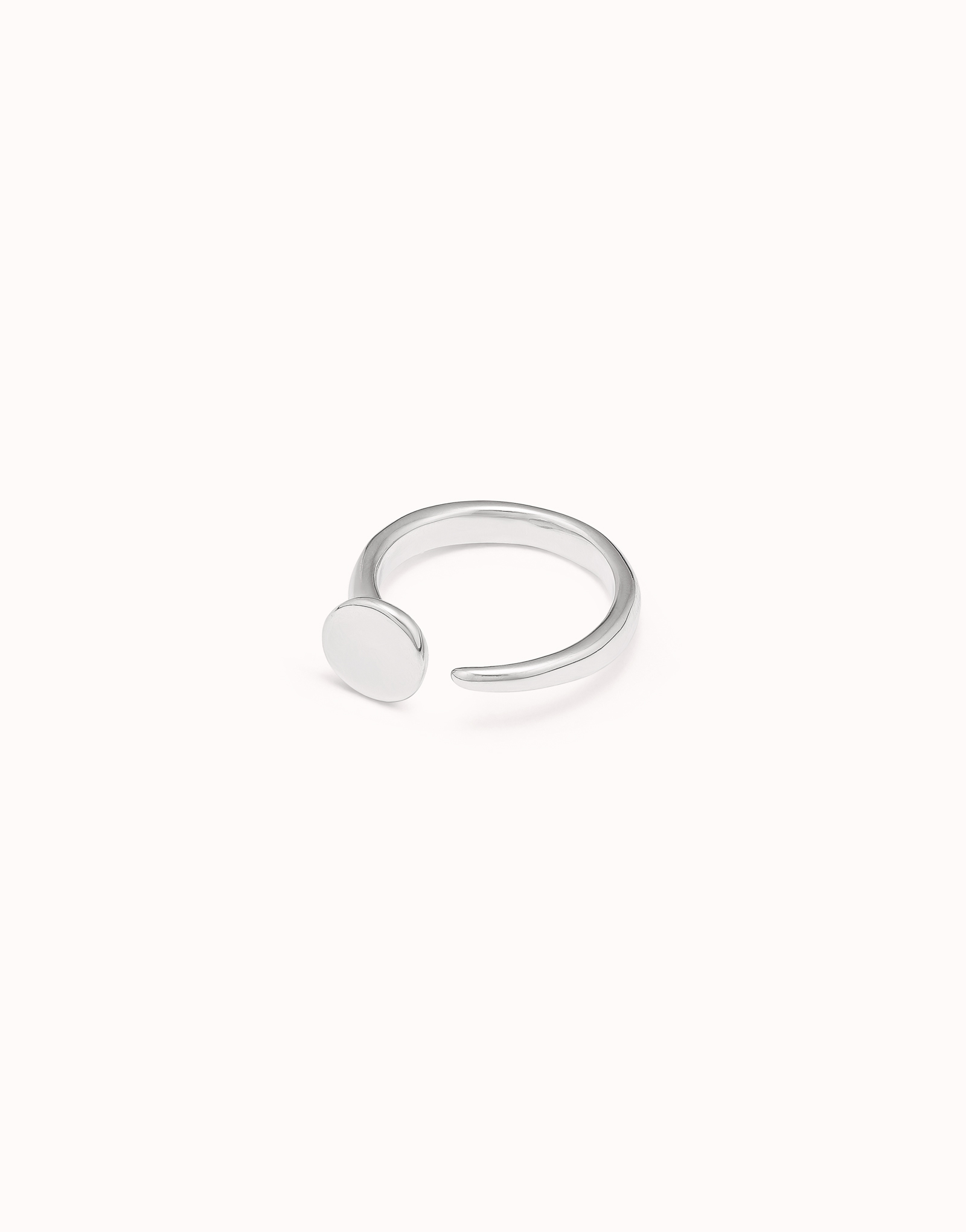 Sterling silver-plated nail shaped ring, Silver, large image number null