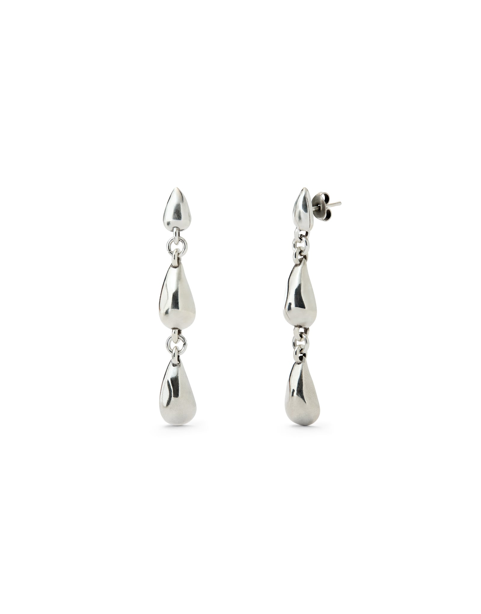 Linked Teardrop Drop Earrings