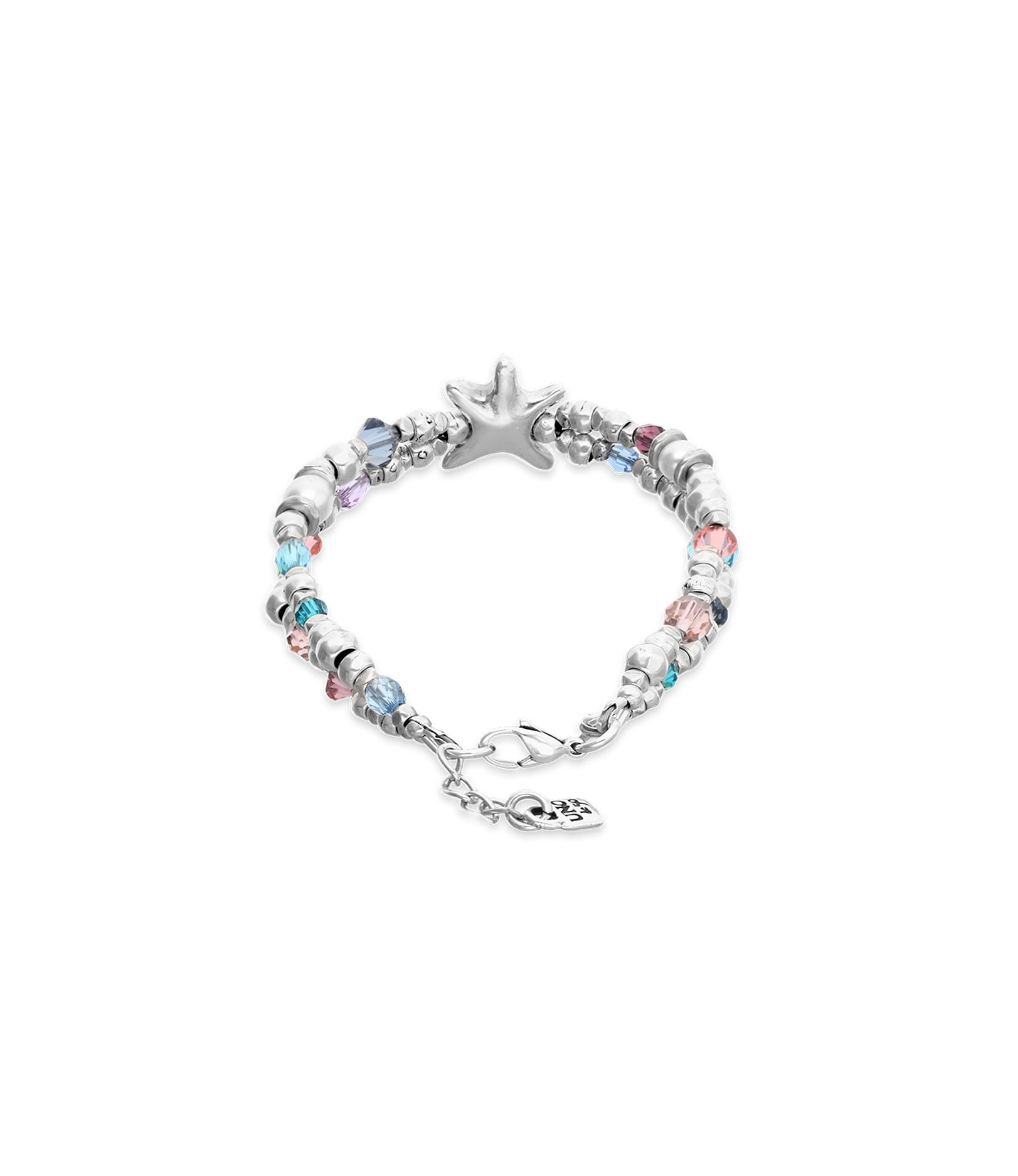 Elastic bracelet with crystals and starfish