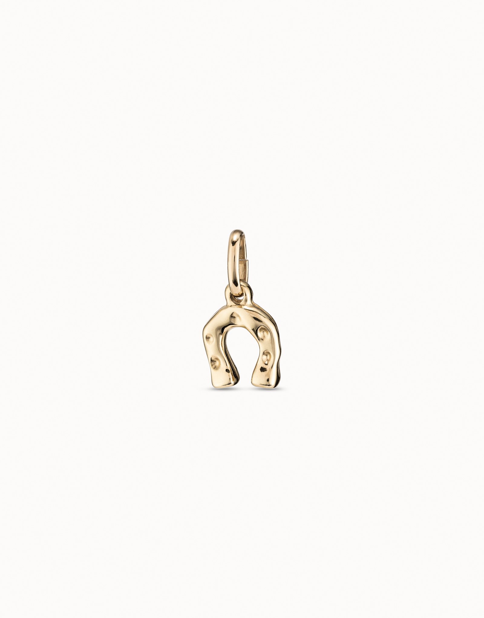 Gold-plated horseshoe charm, Golden, large image number null