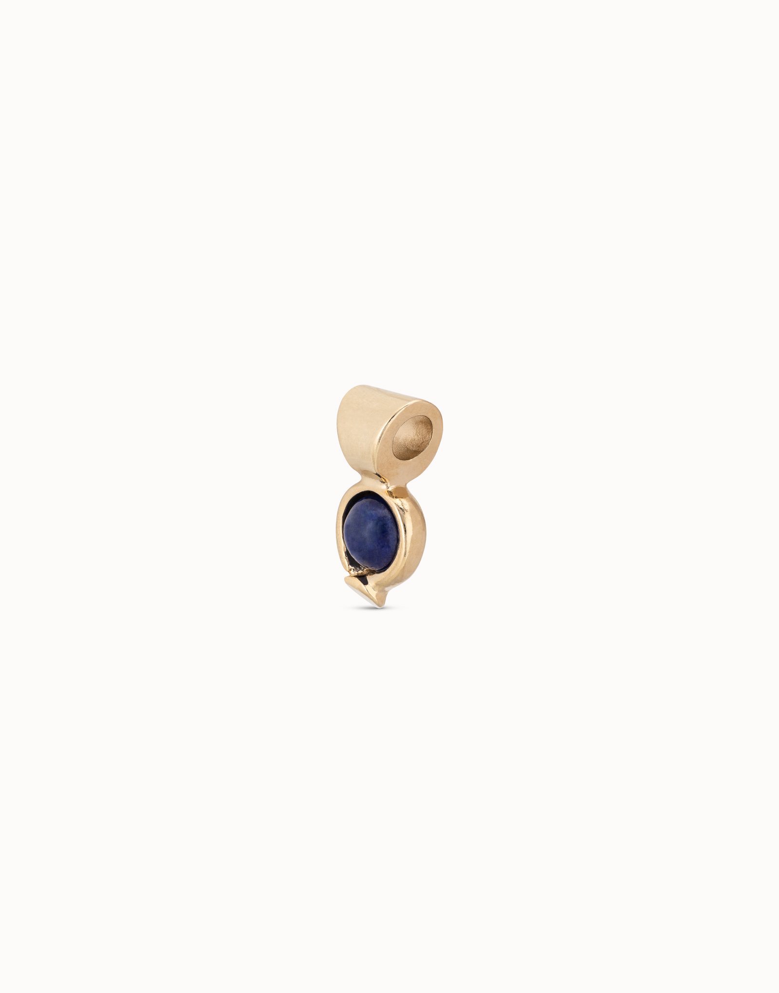 Charm placcato oro 18k e pietra blu, Dorado, large image number null