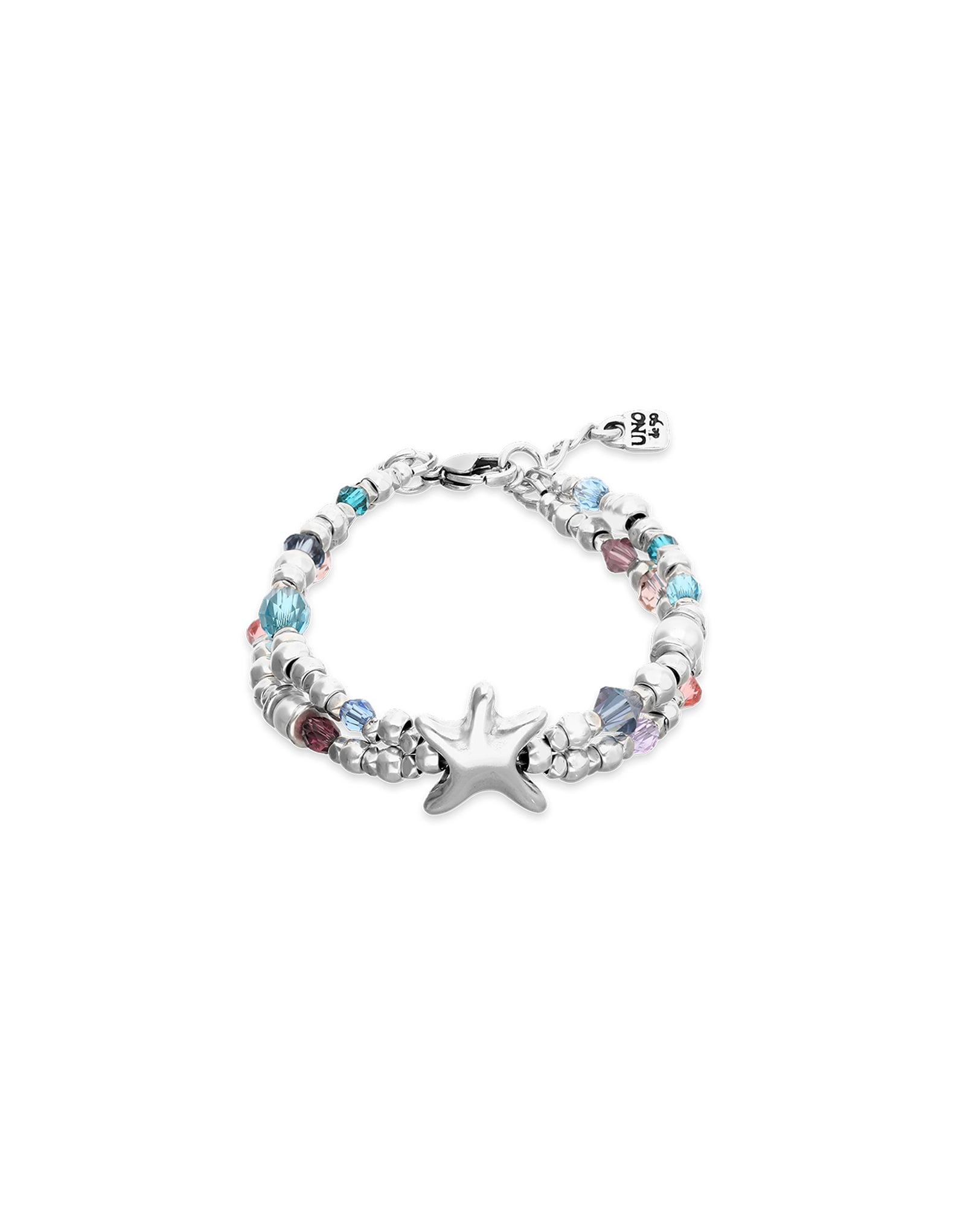 Elastic bracelet with crystals and starfish