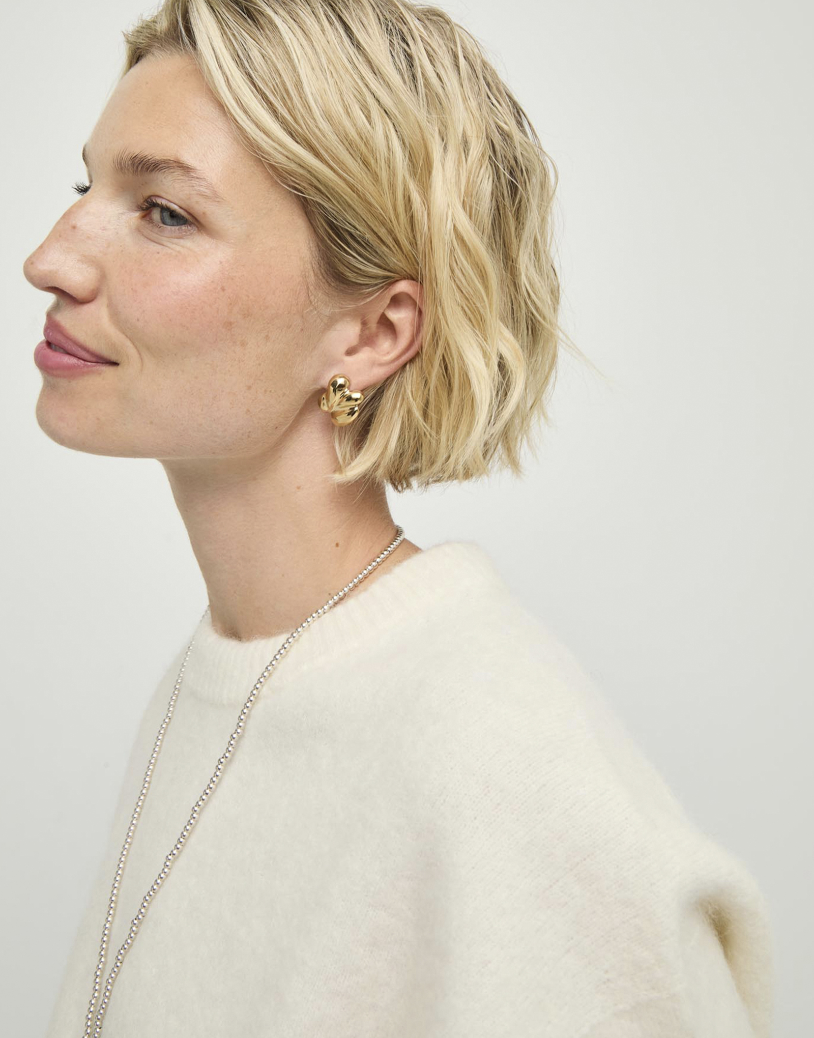 Teardrop Cluster Stud Earrings
