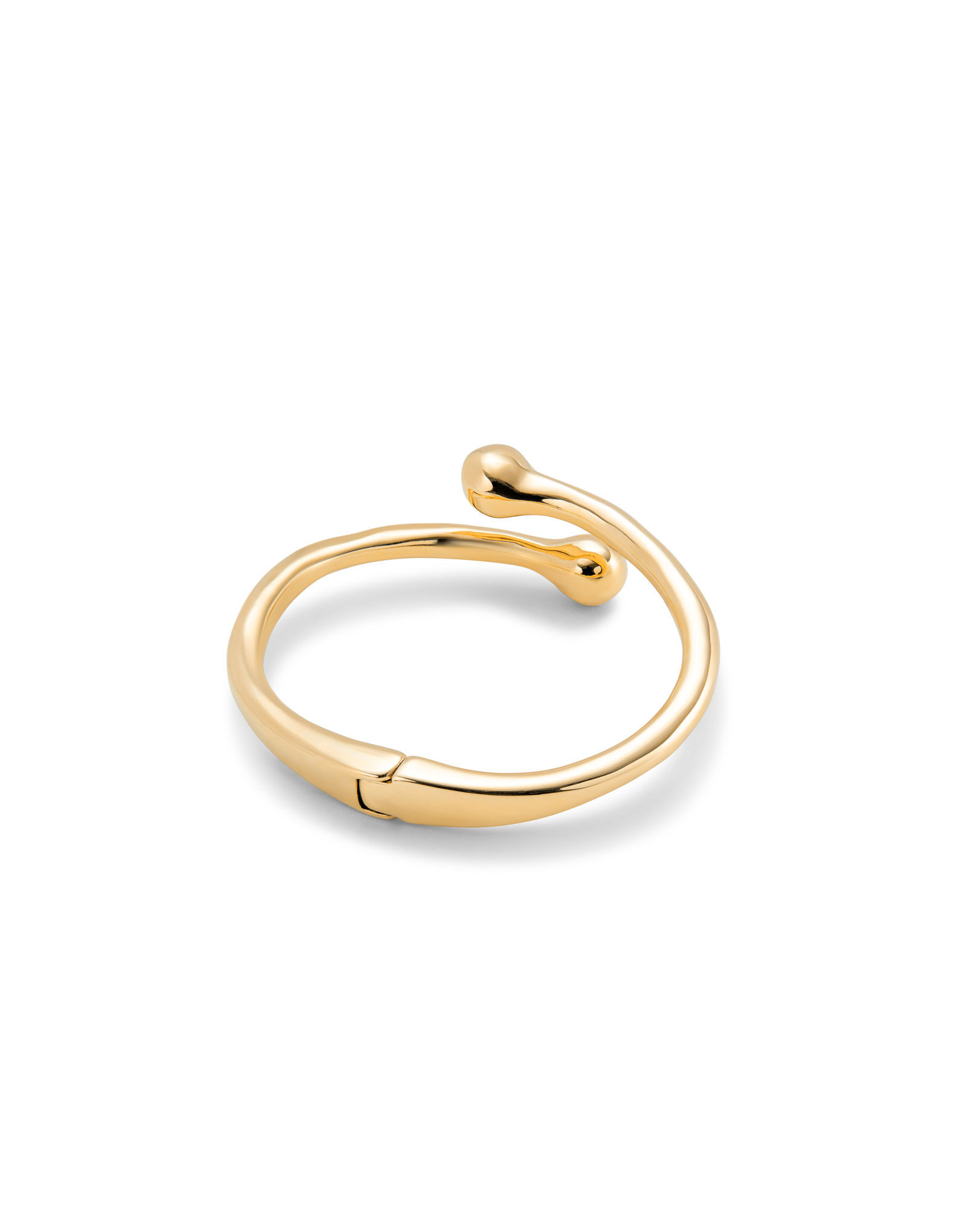 18K gold-plated bracelet with inner spring, Golden, large image number null