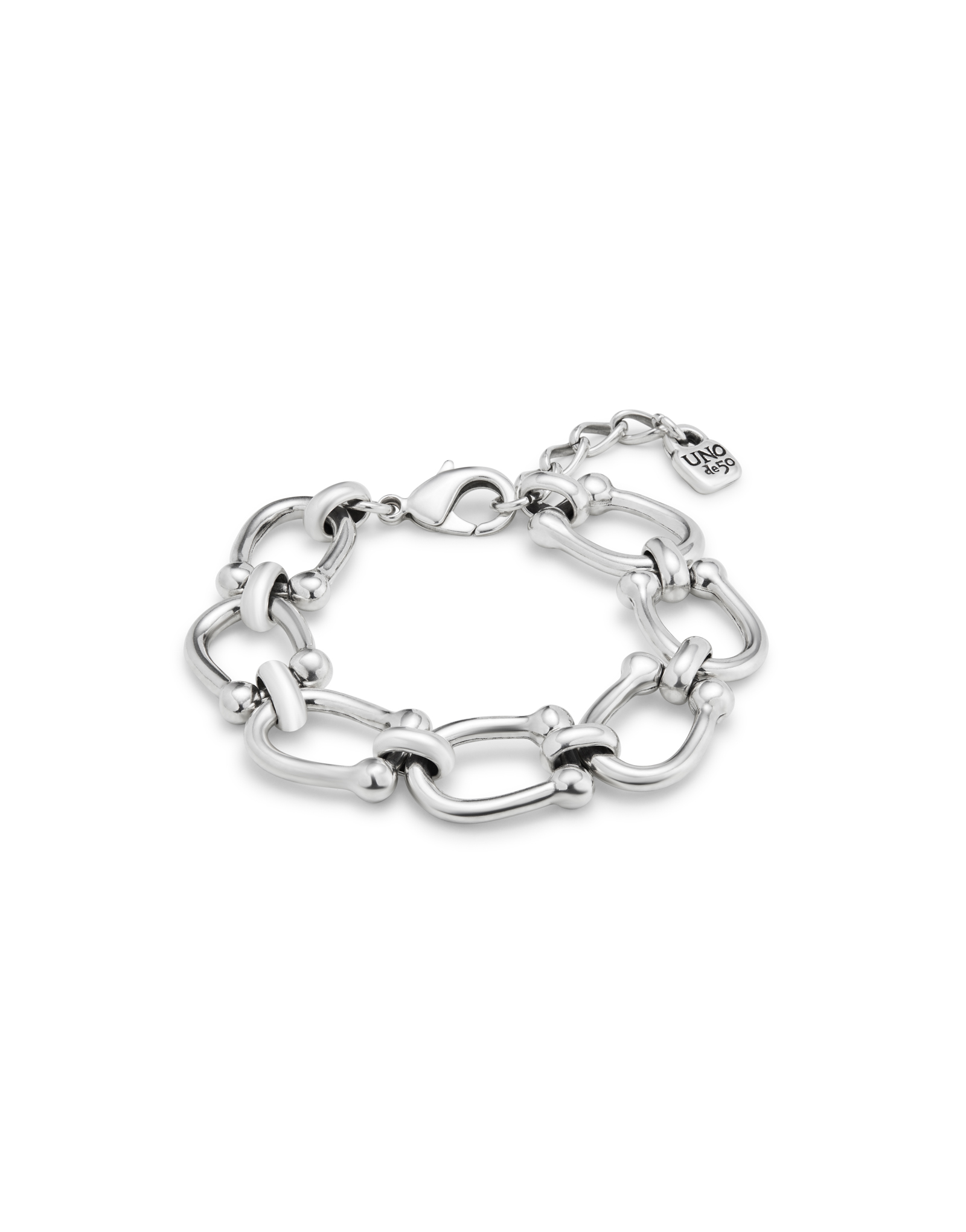 Bracelet plaqué or 18 carats avec maillons ovales moyens, Argent, large image number null
