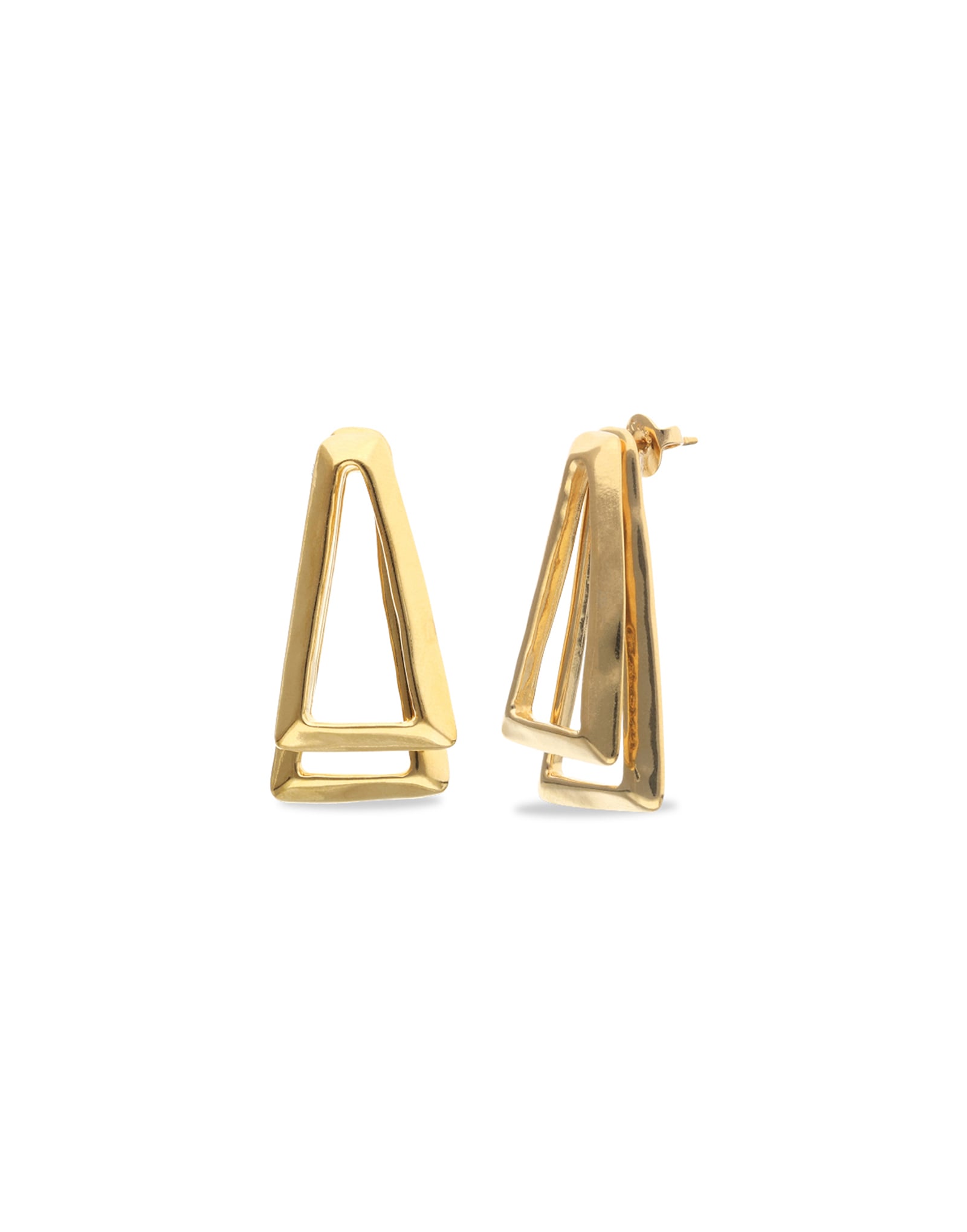Double triangular earrings