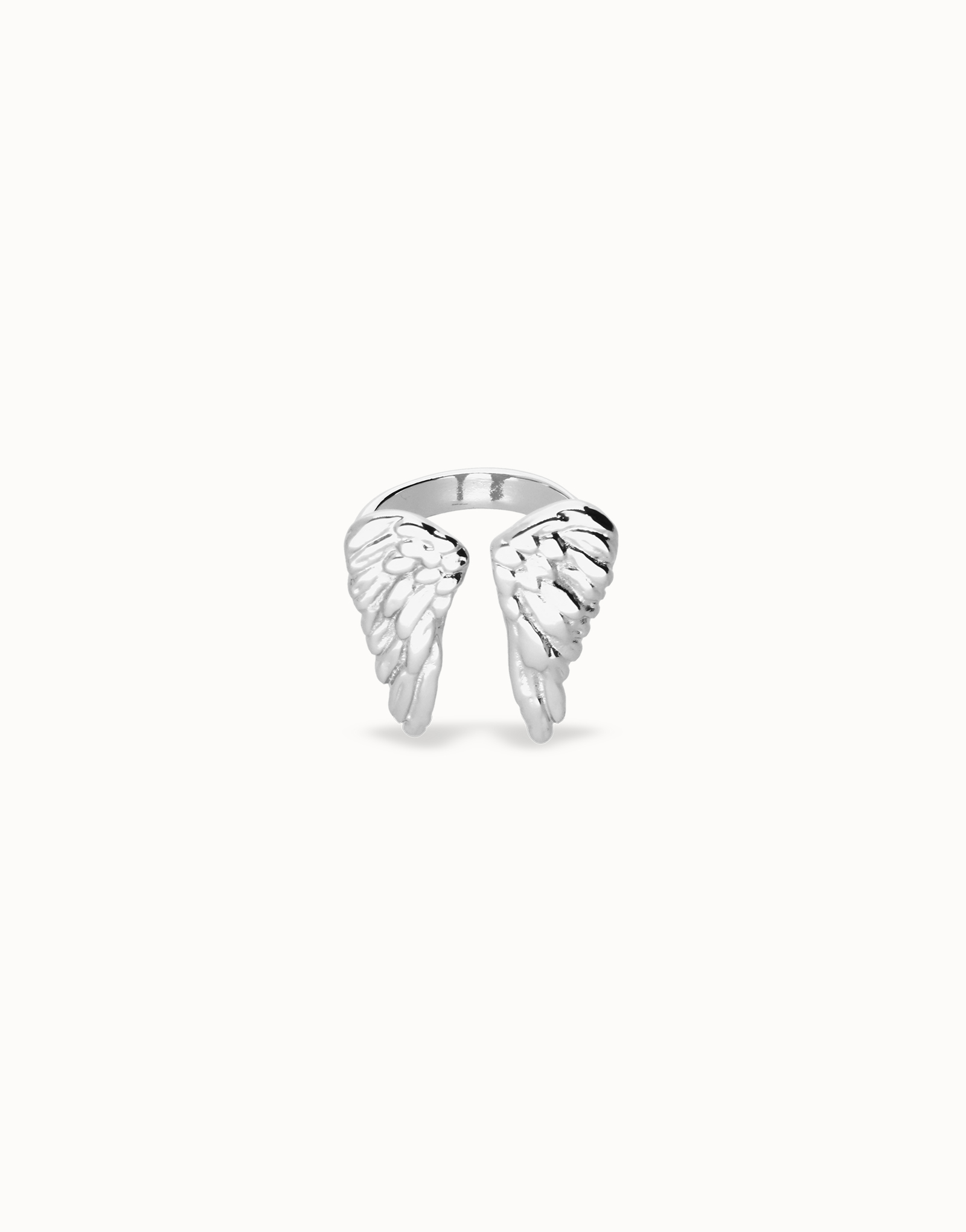 Ring with wing design, Silver, large thumbnail
