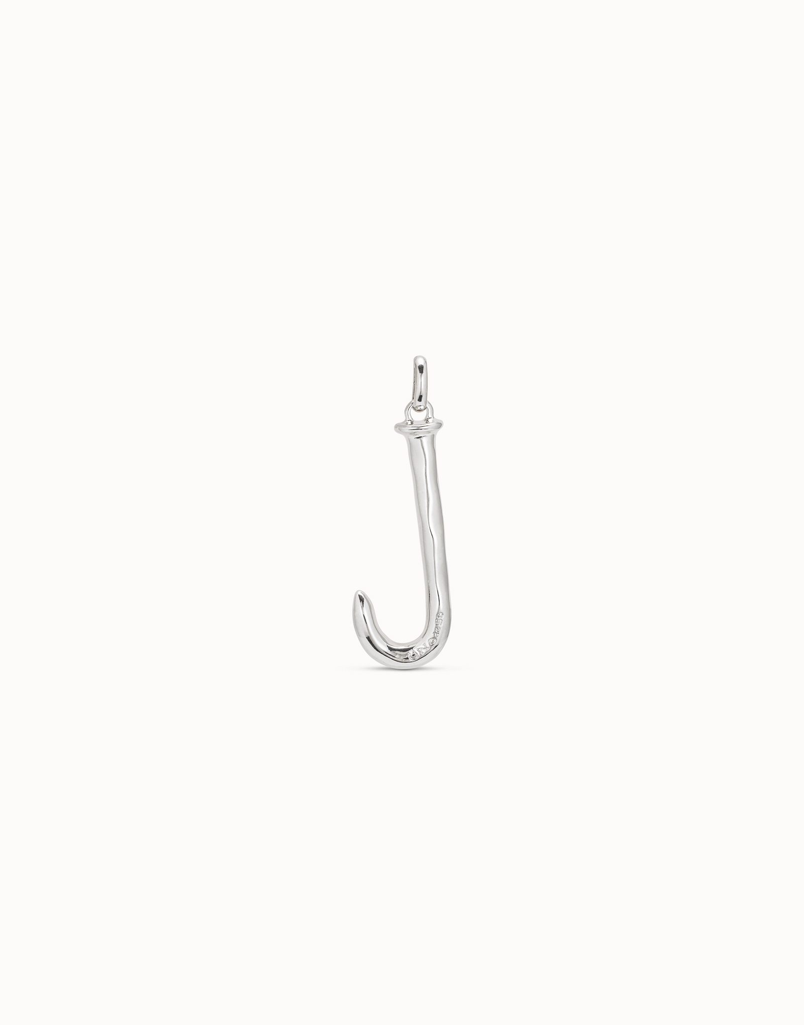 Sterling silver-plated letter J pendant, Silver, large image number null