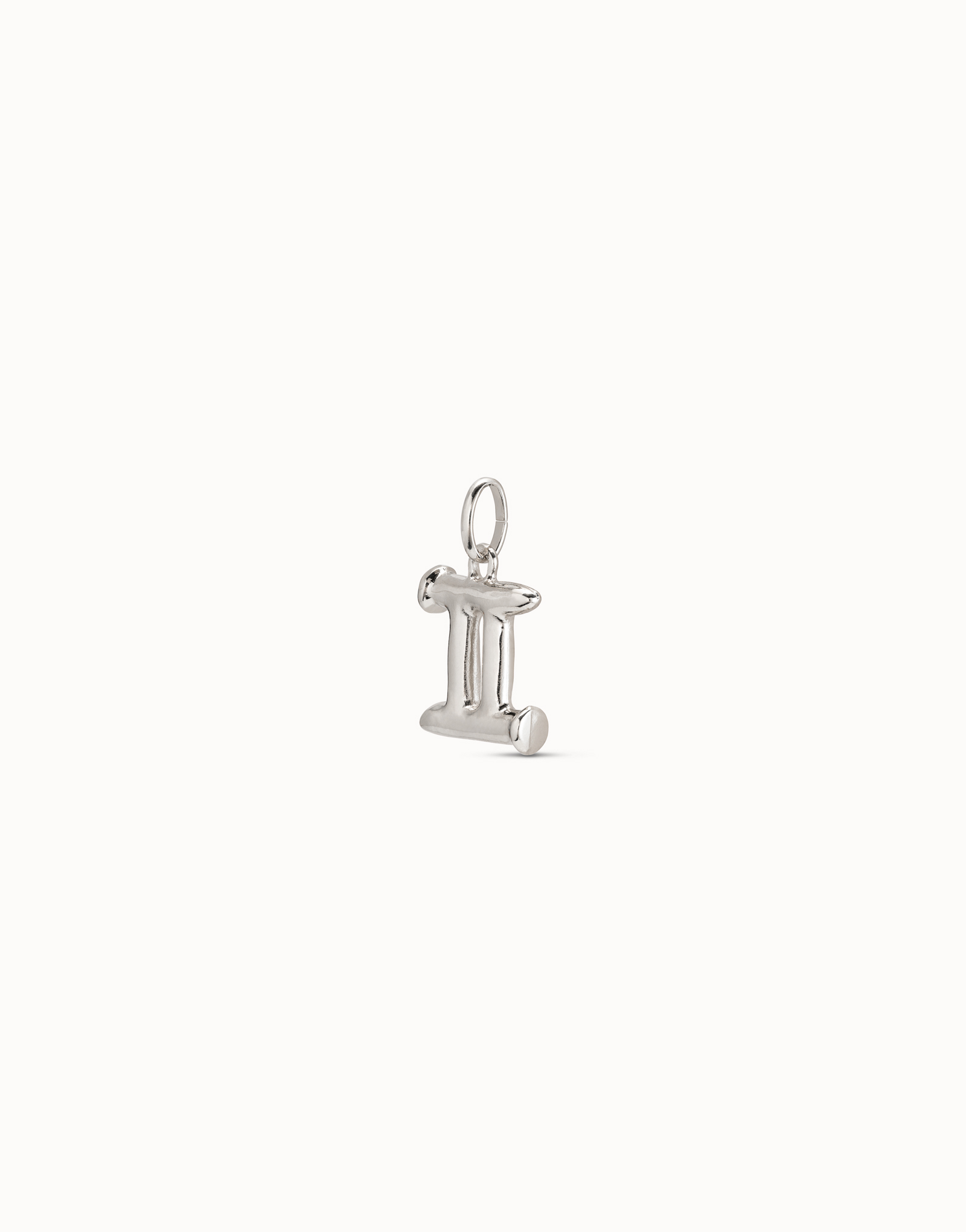 Charm placcato argento Sterling a forma di segno gemelli, Argent, large image number null